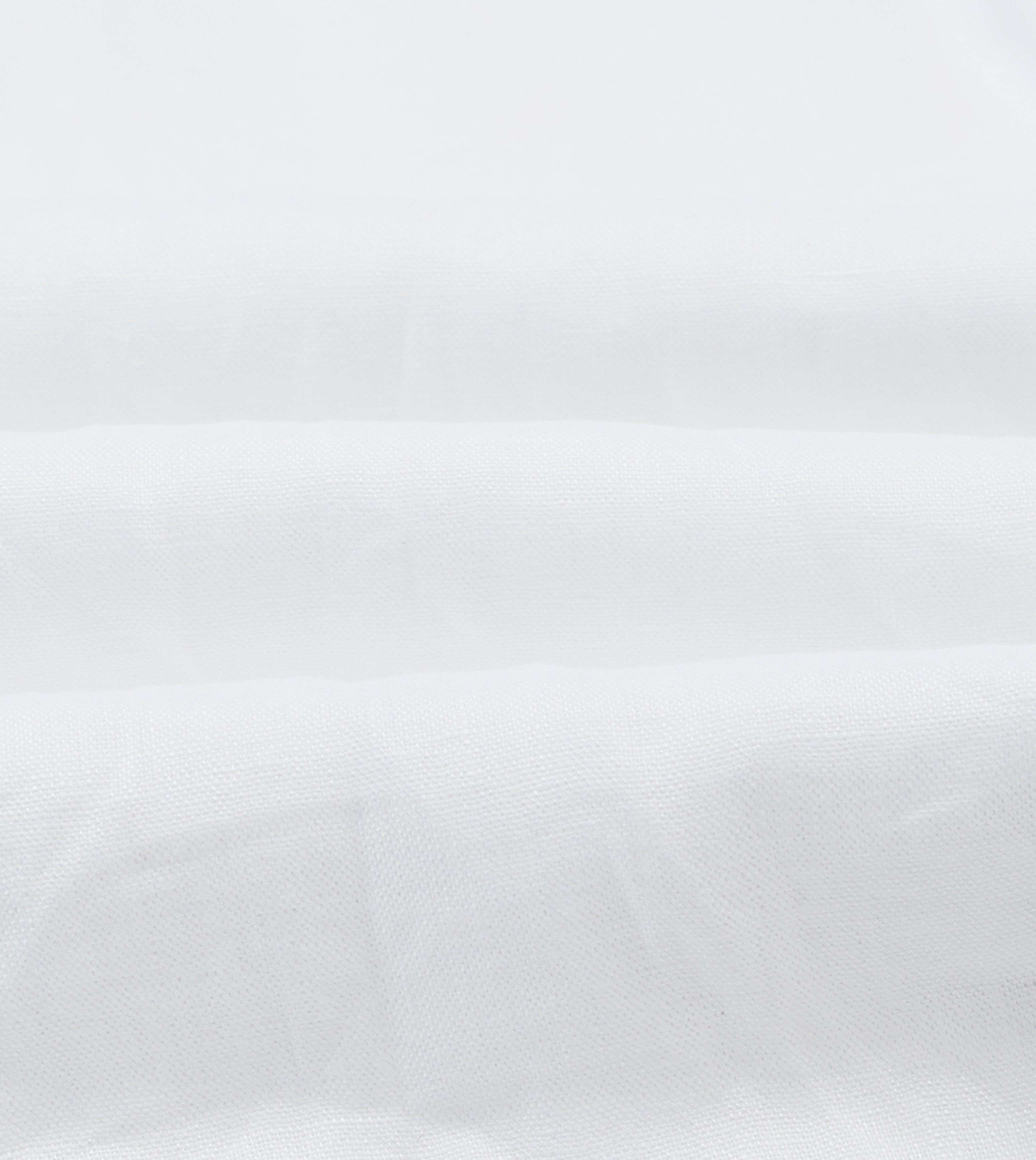 White Linen Long Point Collar Popover Shirt