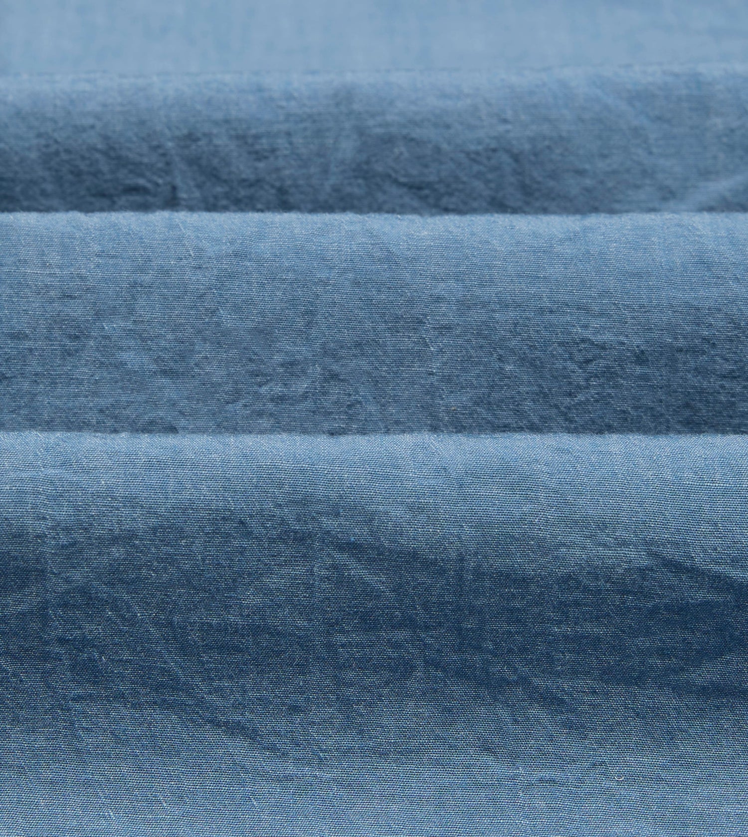 Light Indigo Cotton-Linen Popover Work Shirt