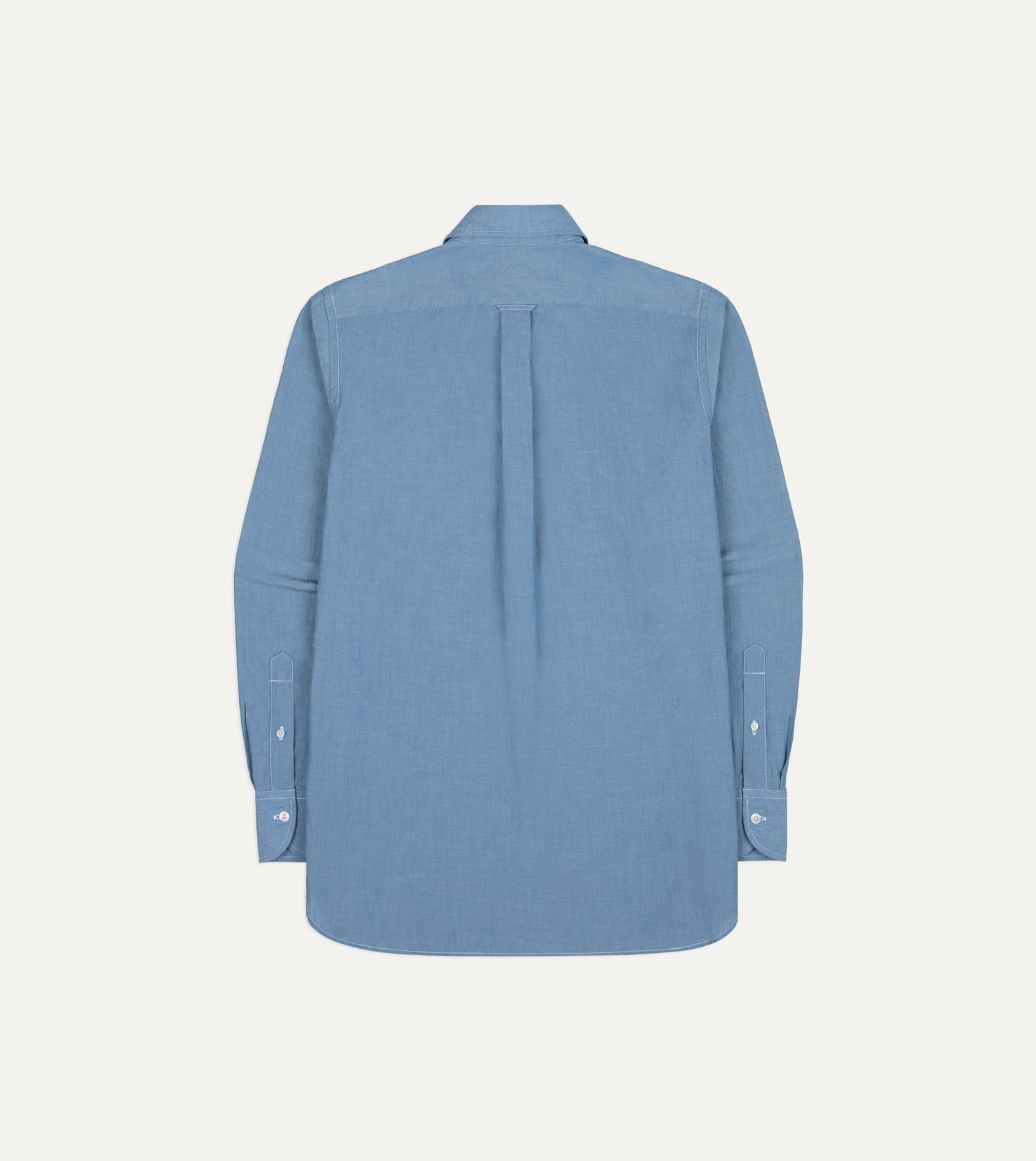 Light Indigo Cotton-Linen Popover Work Shirt