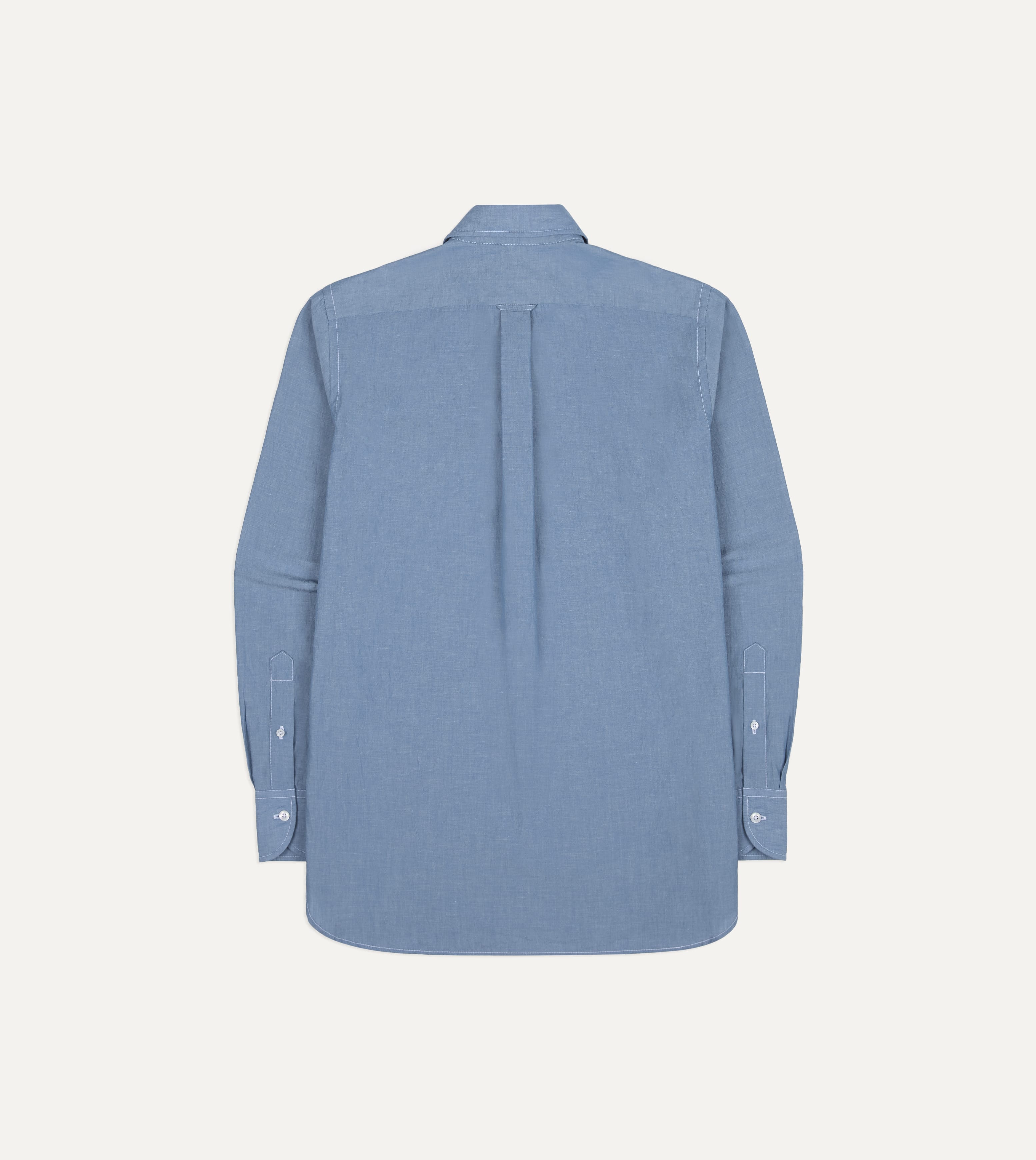 Light Indigo Cotton-Linen Popover Work Shirt