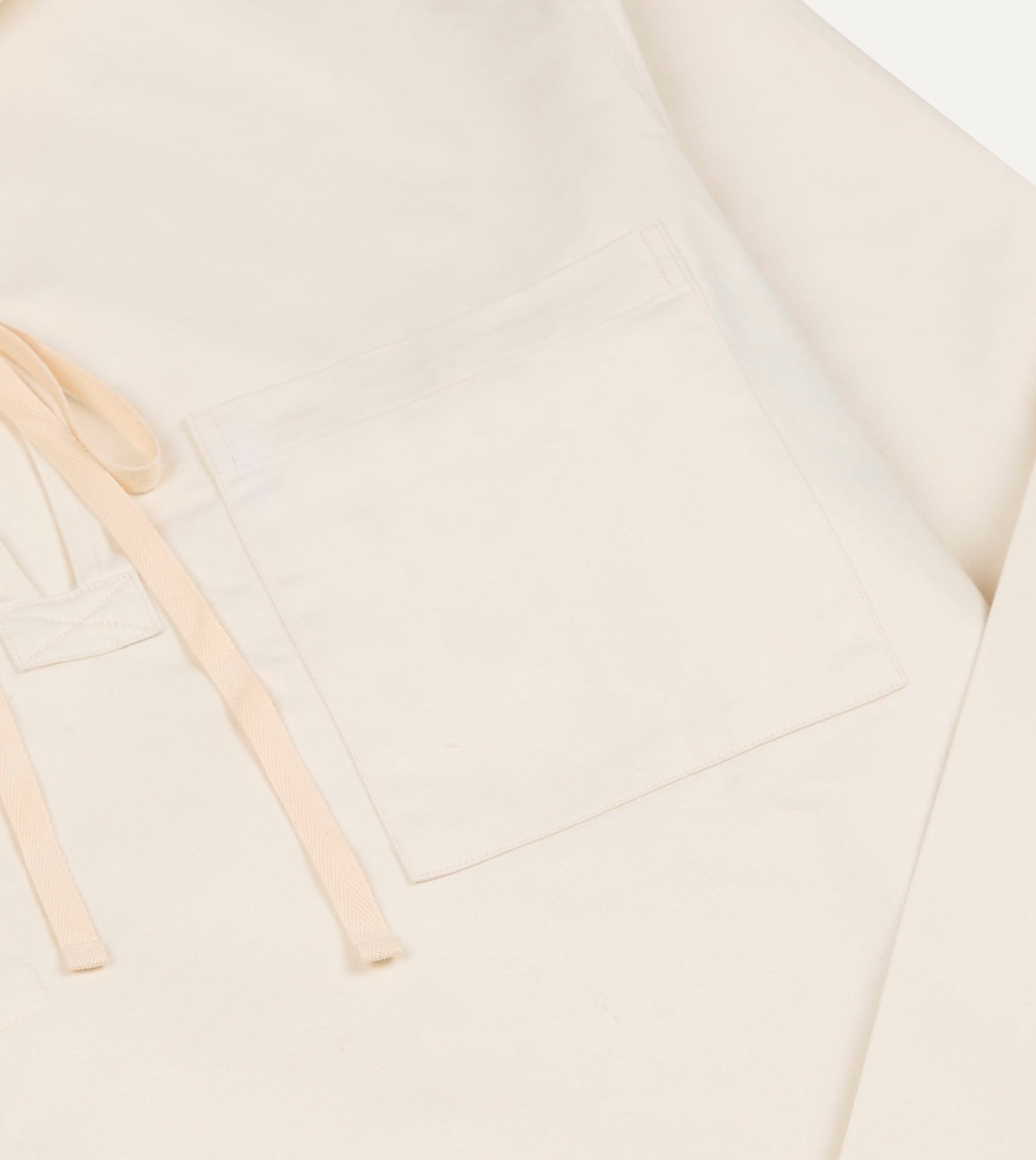 Ecru Cotton Tie Front Smock
