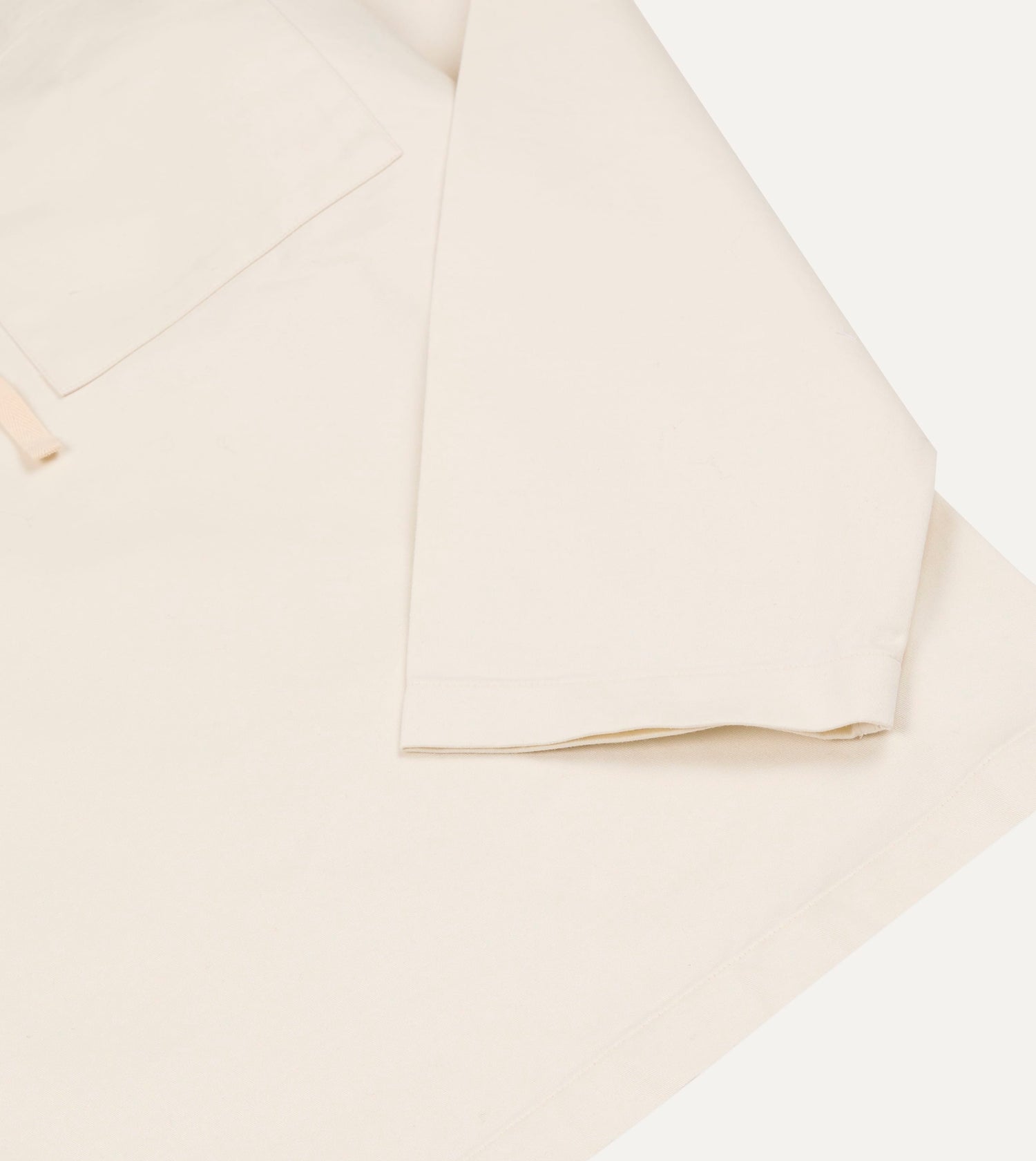 Ecru Cotton Tie Front Smock