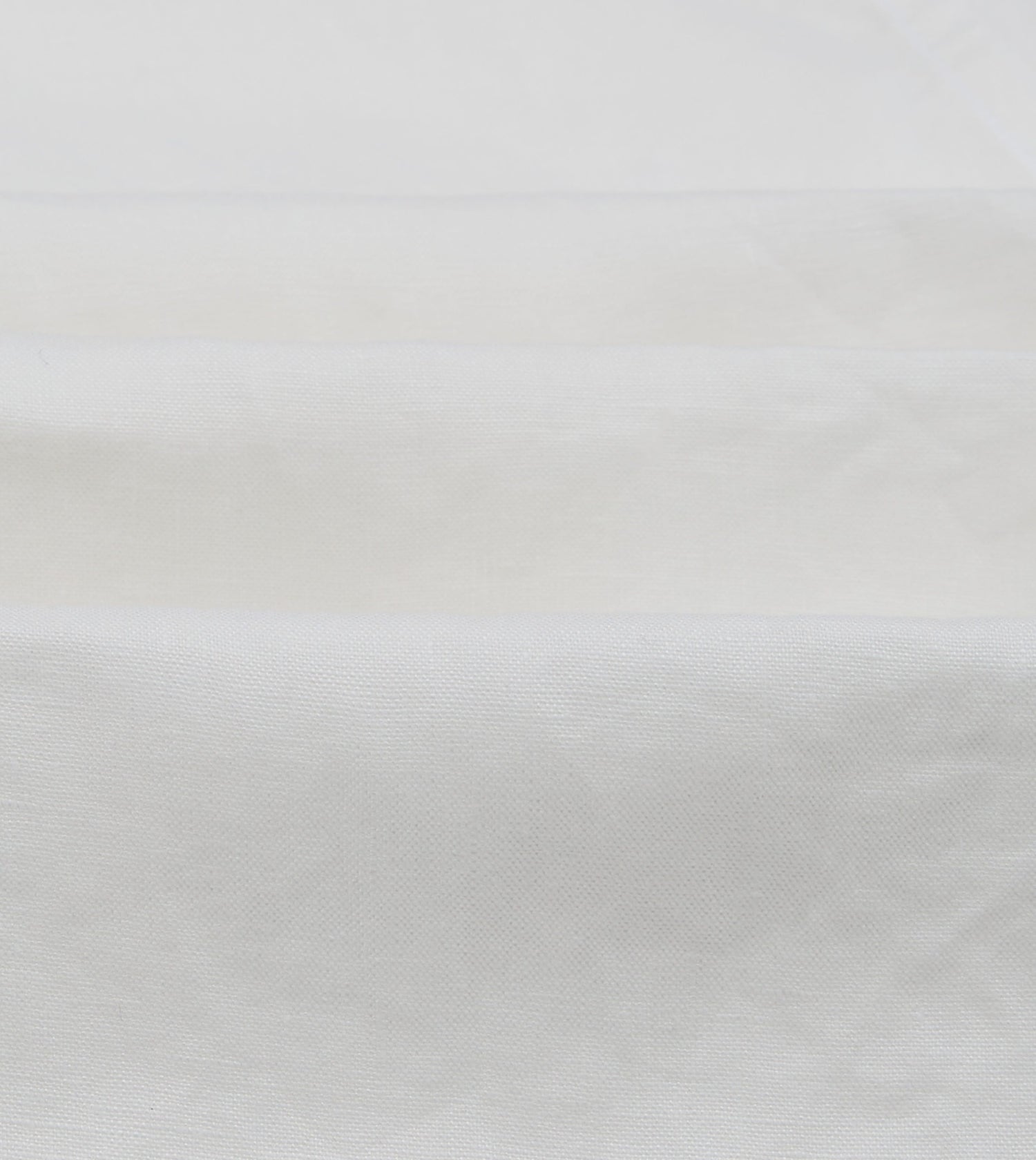 White Linen Two-Pocket Long Point Collar Work Shirt
