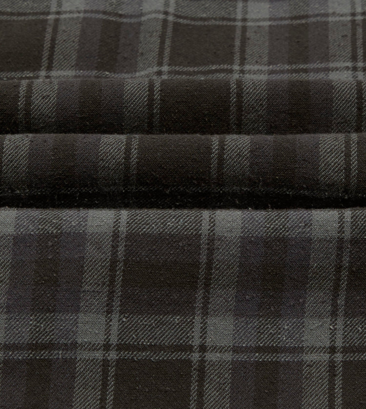 Grey Check Cotton-Silk Two-Pocket Long Point Collar Work Shirt