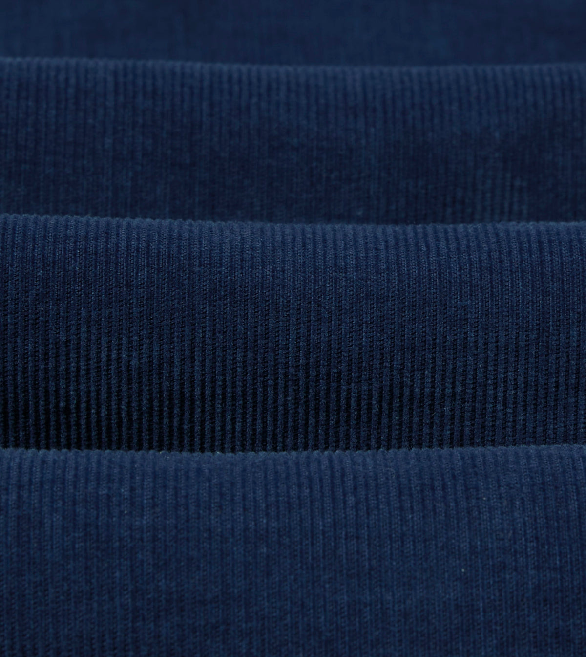 Navy Corduroy Two-Pocket Long Point Collar Work Shirt