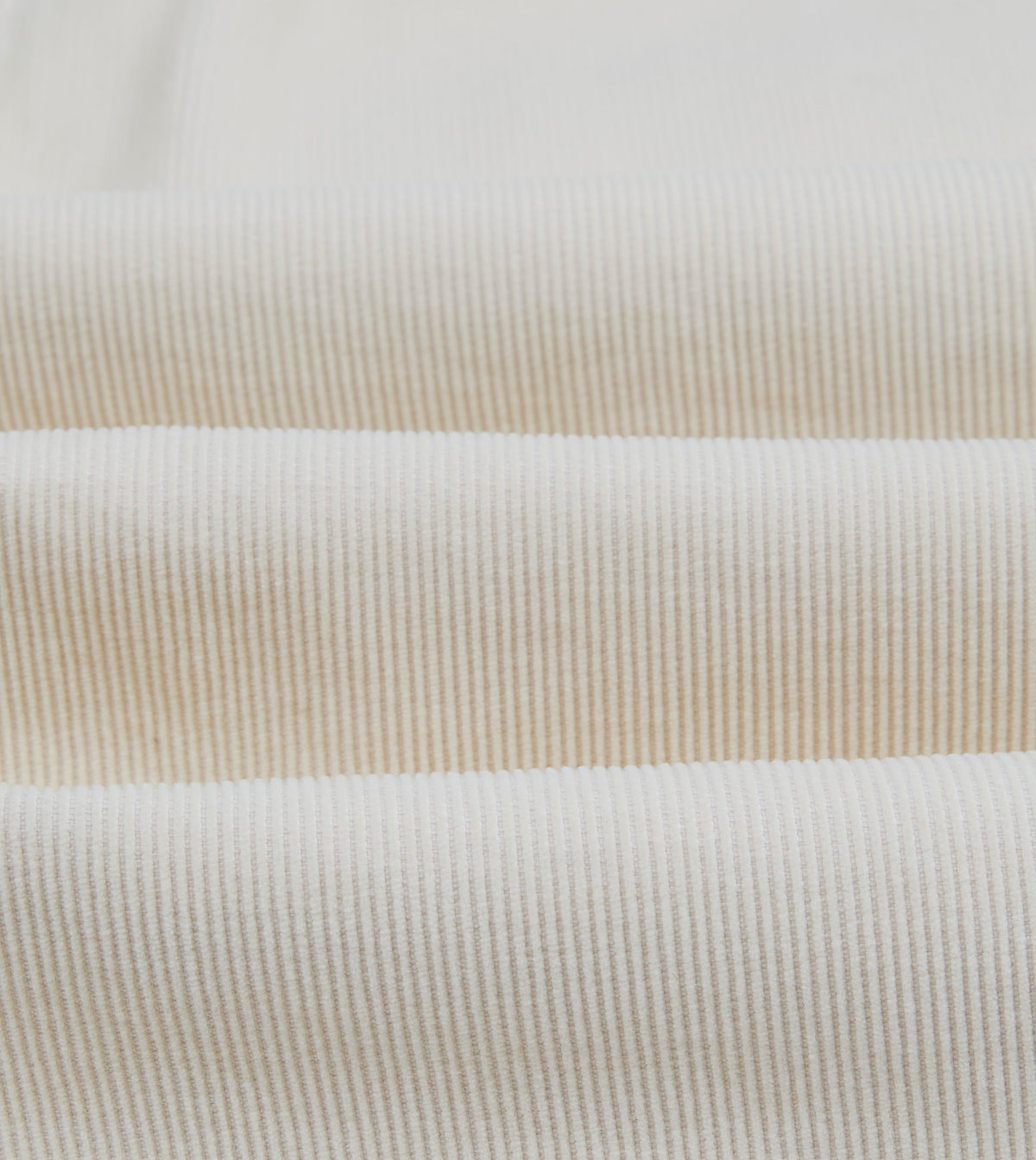 Ecru Corduroy Two-Pocket Long Point Collar Work Shirt