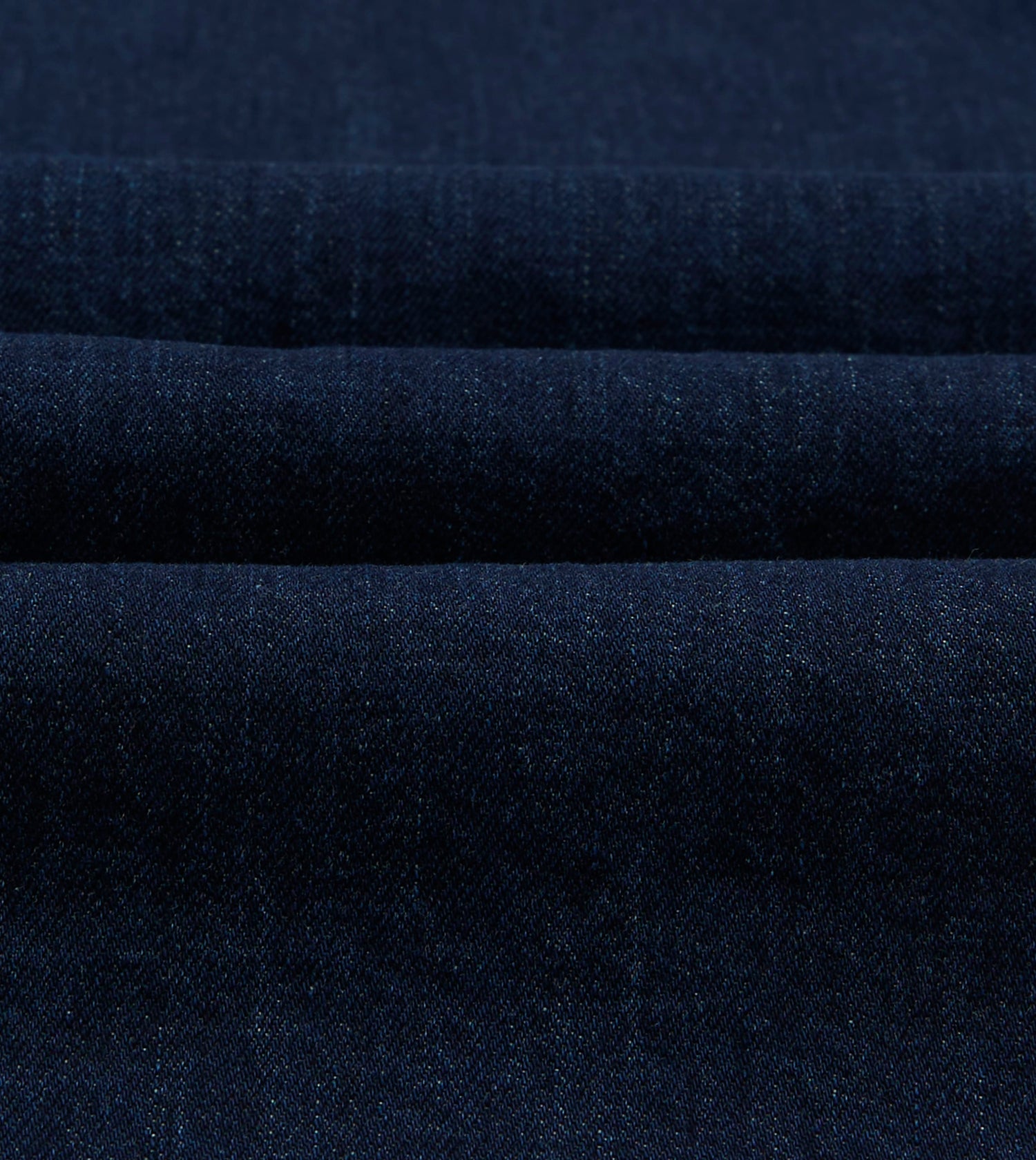 Indigo Denim Two-Pocket Long Point Collar Shirt