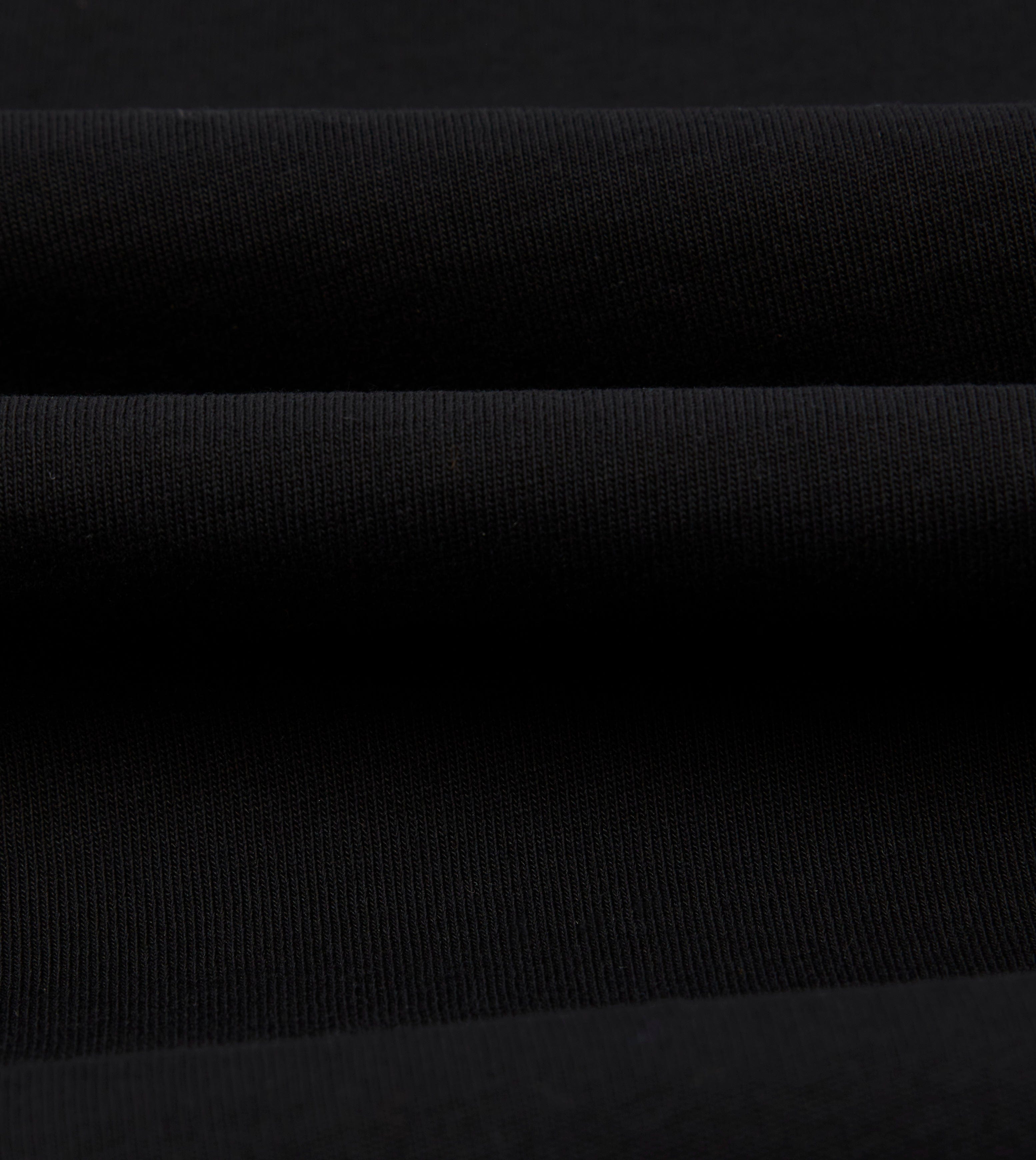 Black Cotton Crew Neck Hiking T-Shirt