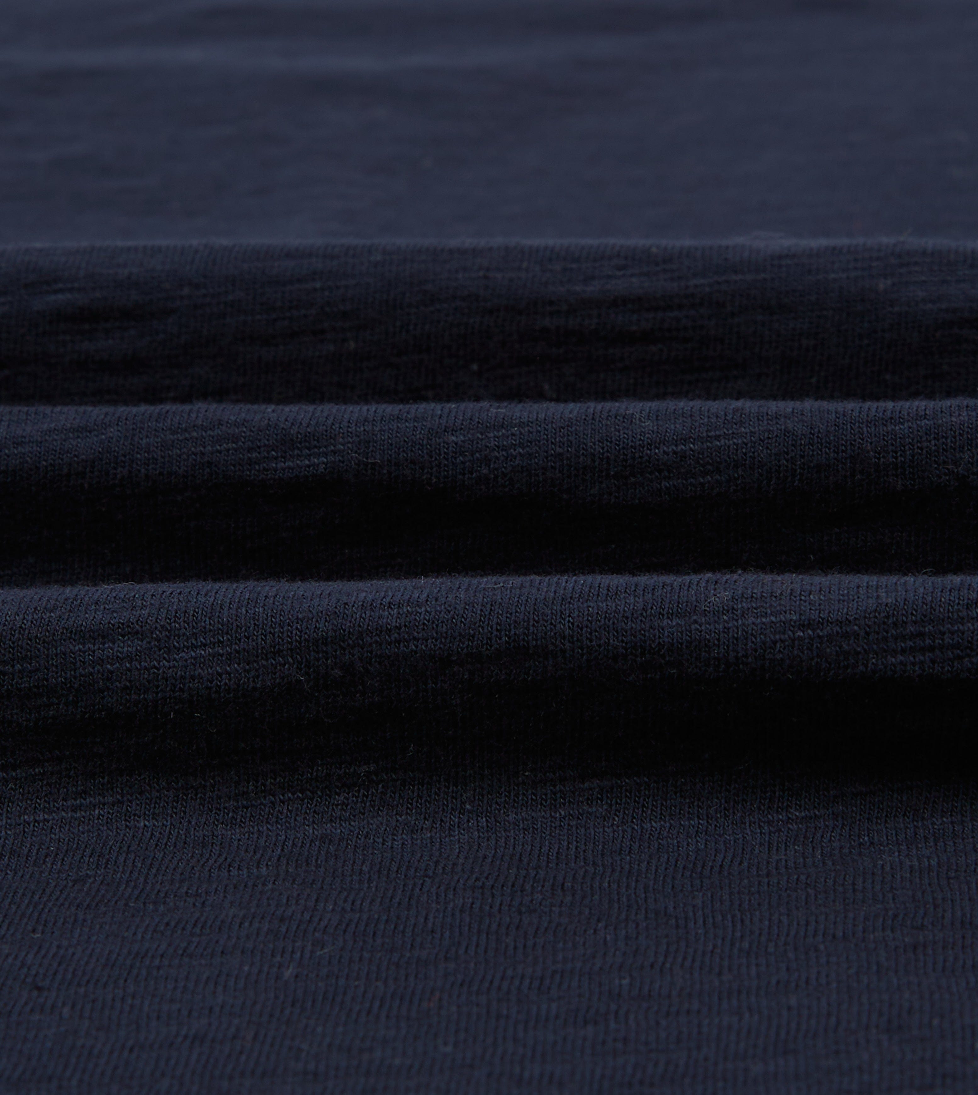 Navy Flamé Cotton Crew Neck Hiking T-Shirt