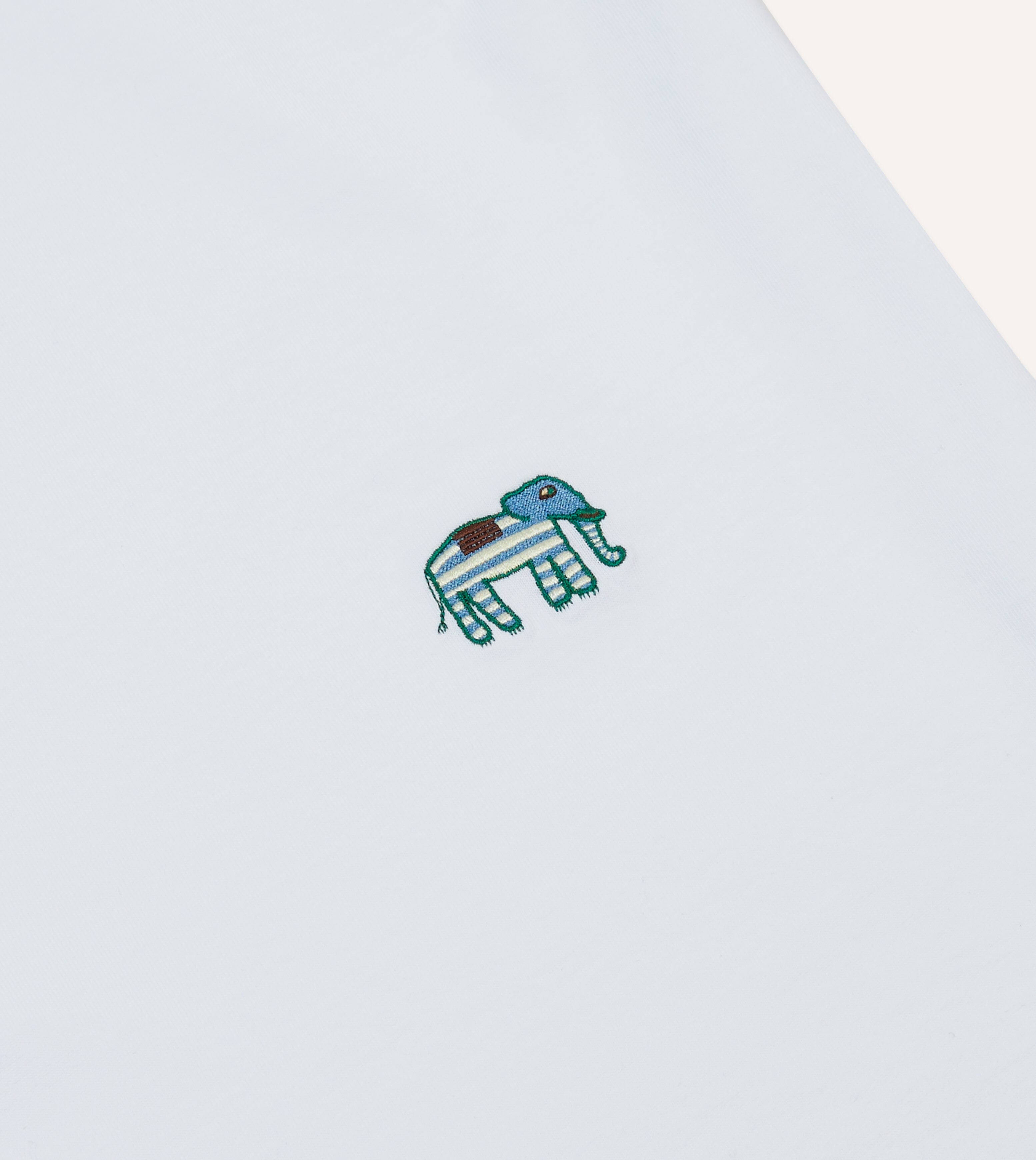 White Elephant Embroidered Crew Neck Hiking T-Shirt