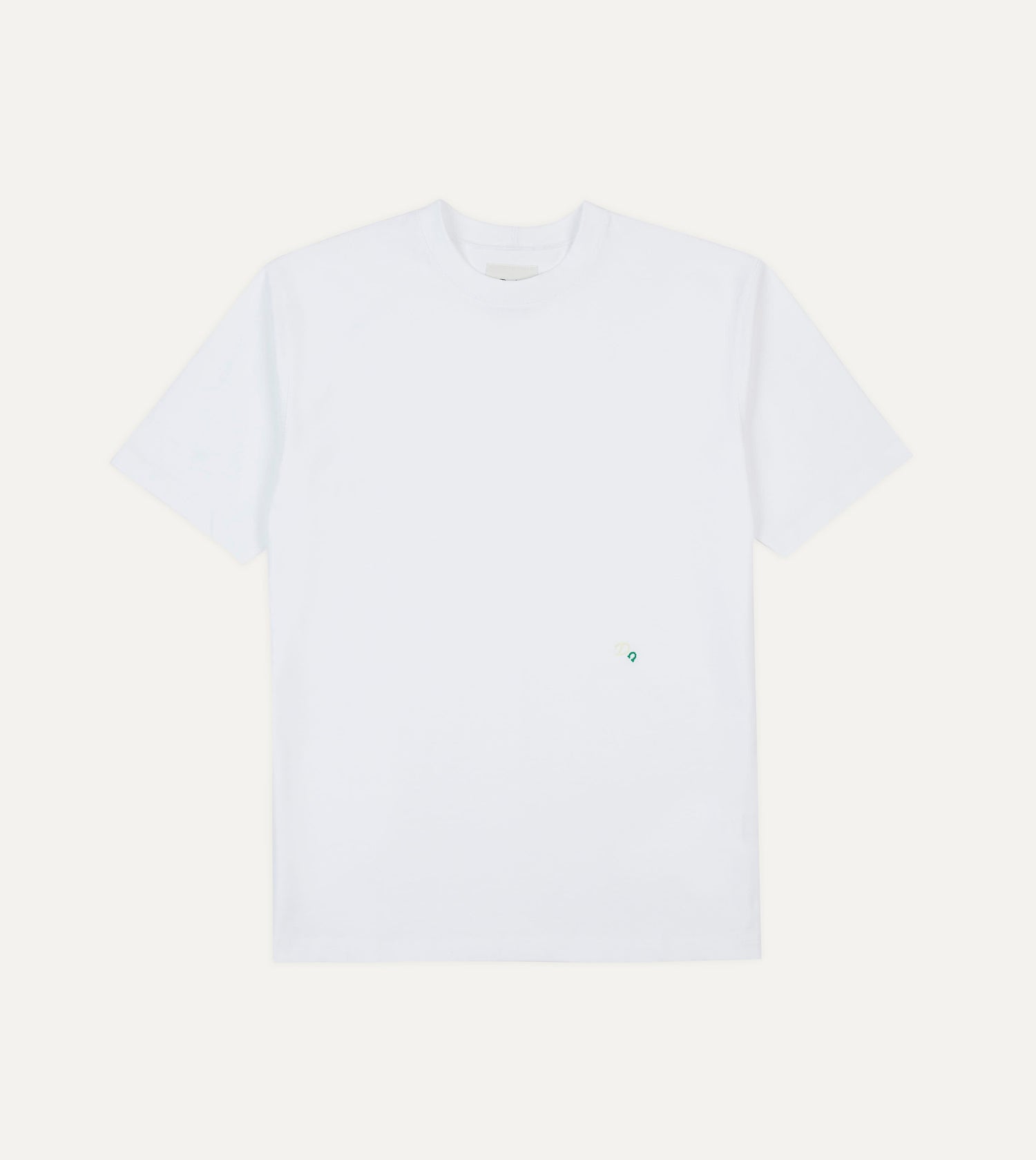 White Horseshoe Embroidered Crew Neck Hiking T-Shirt