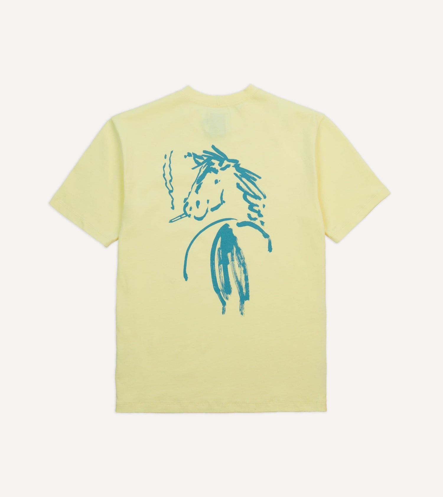 Yellow Horse Print Short-Sleeve Hiking T-Shirt