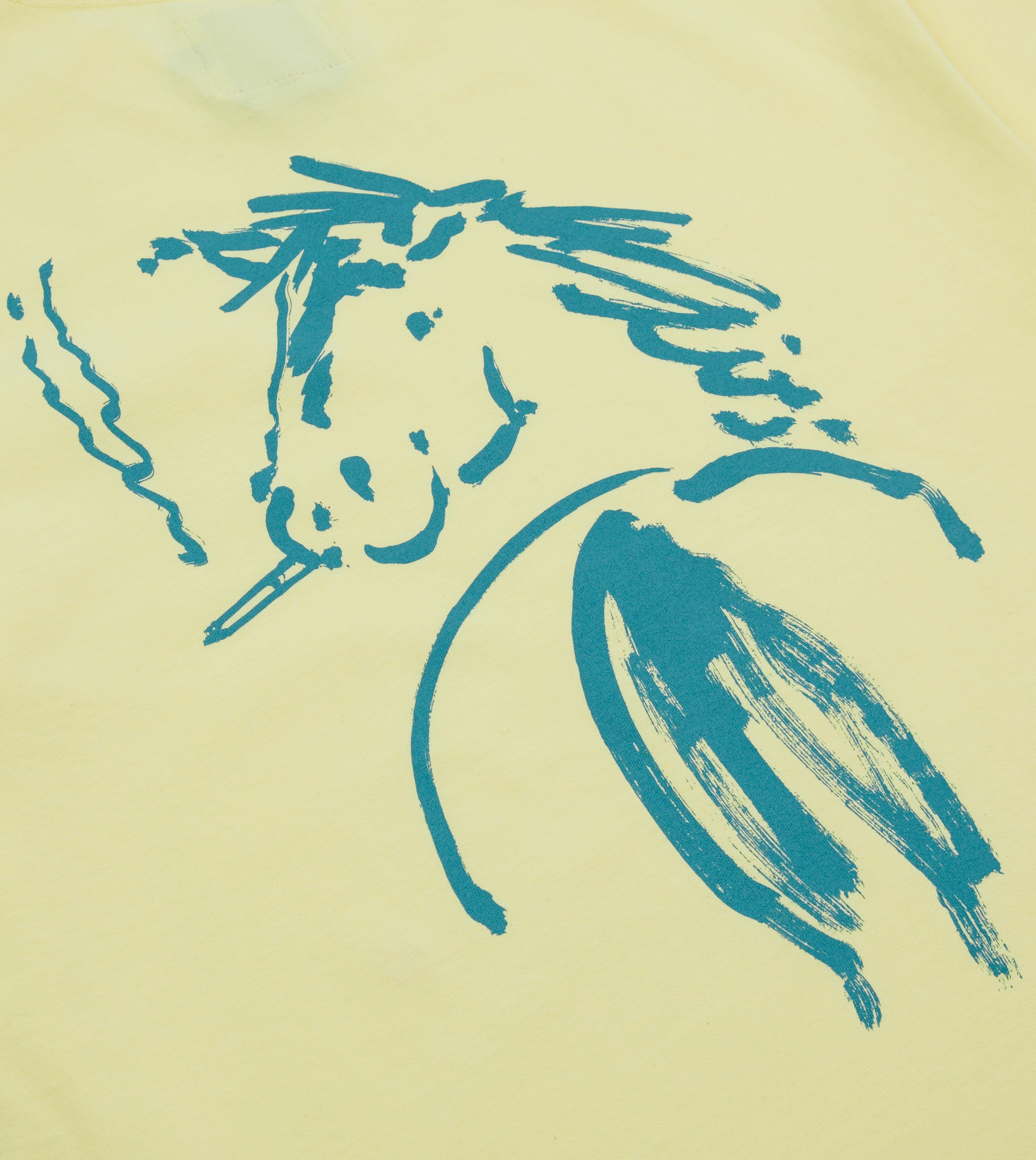 Yellow Horse Print Short-Sleeve Hiking T-Shirt