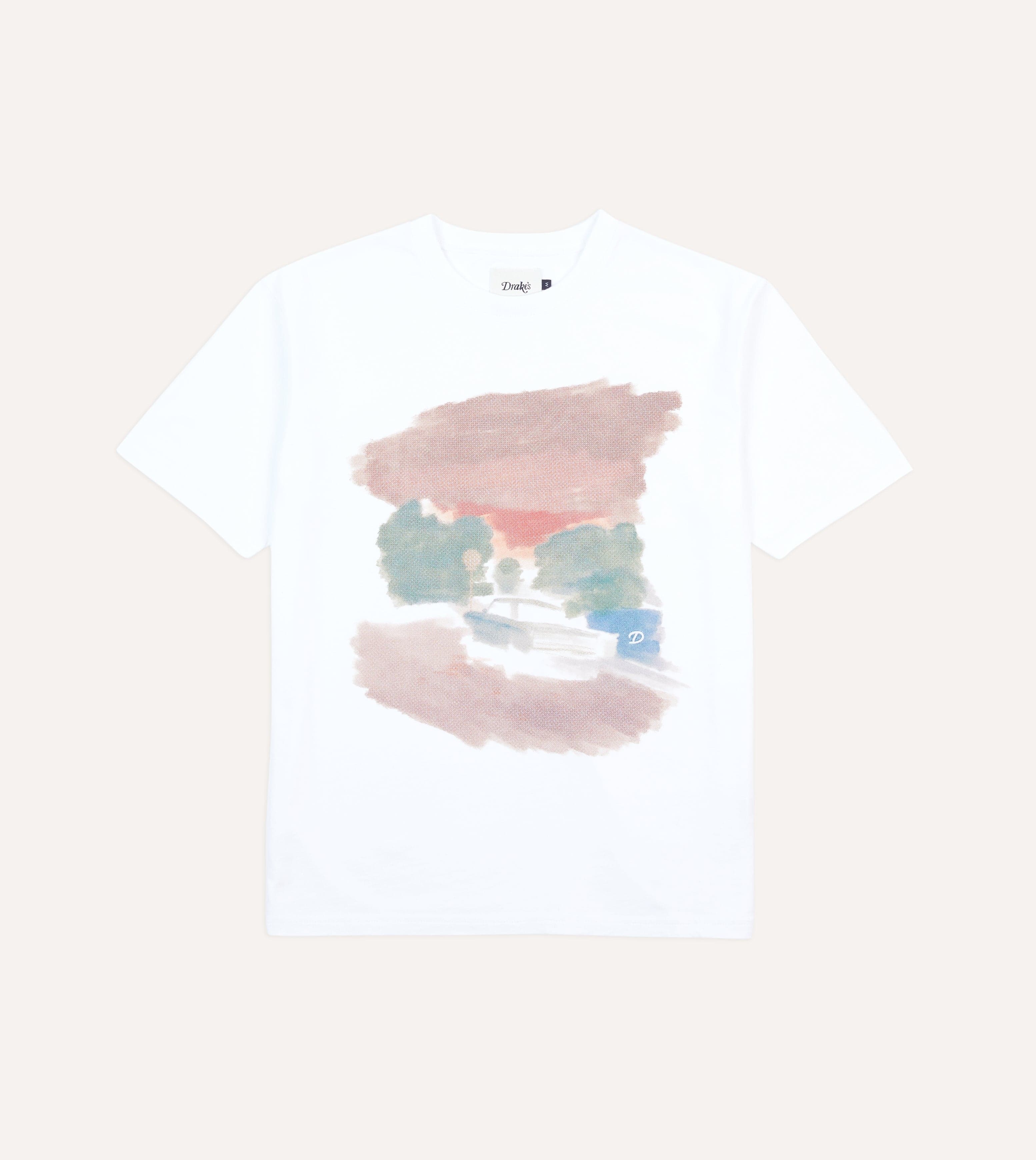 White Street Print Short-Sleeve Hiking T-Shirt