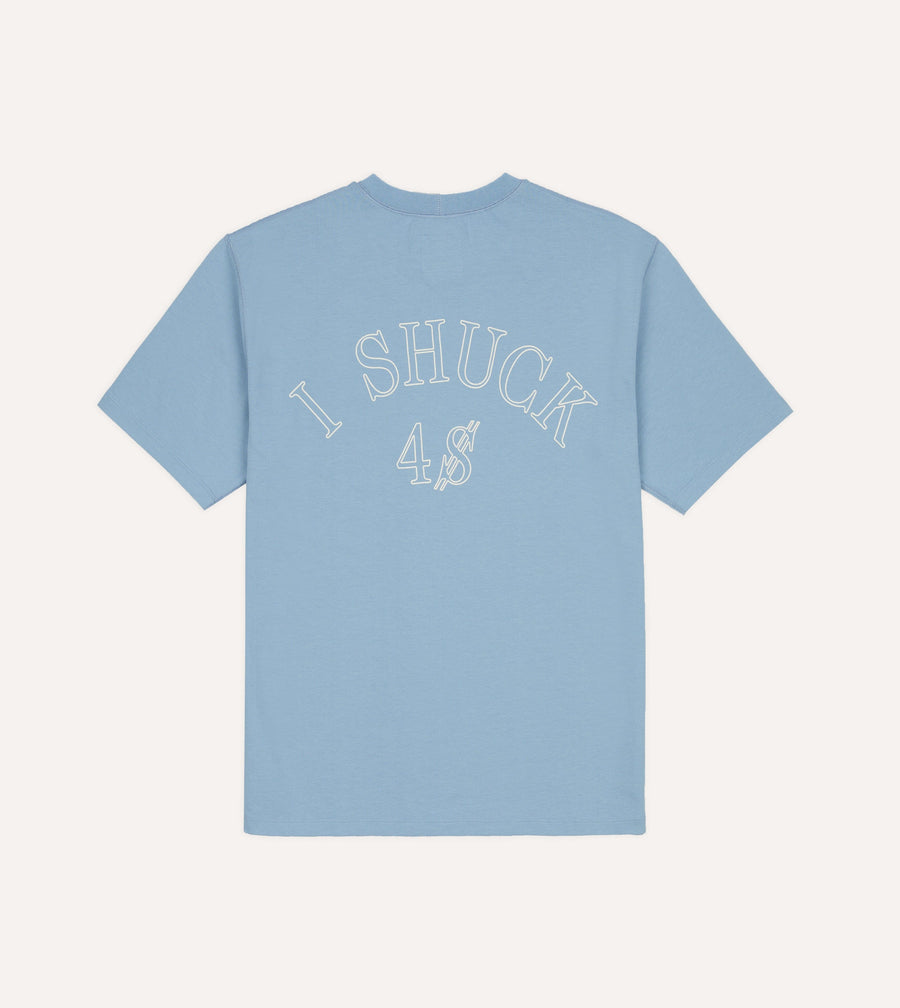 Blue 'Shuck' Print Short-Sleeve Hiking T-Shirt