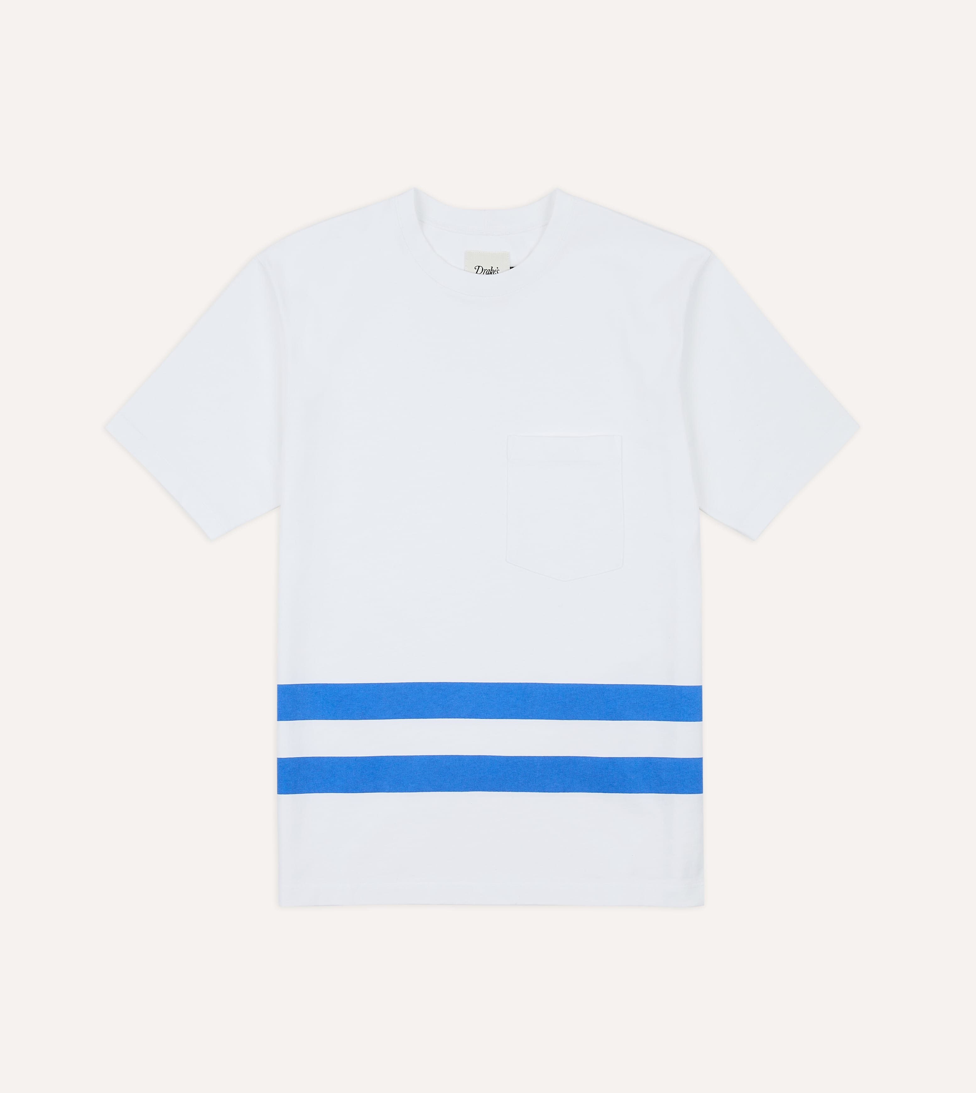White Printed Stripe Hiking T-Shirt
