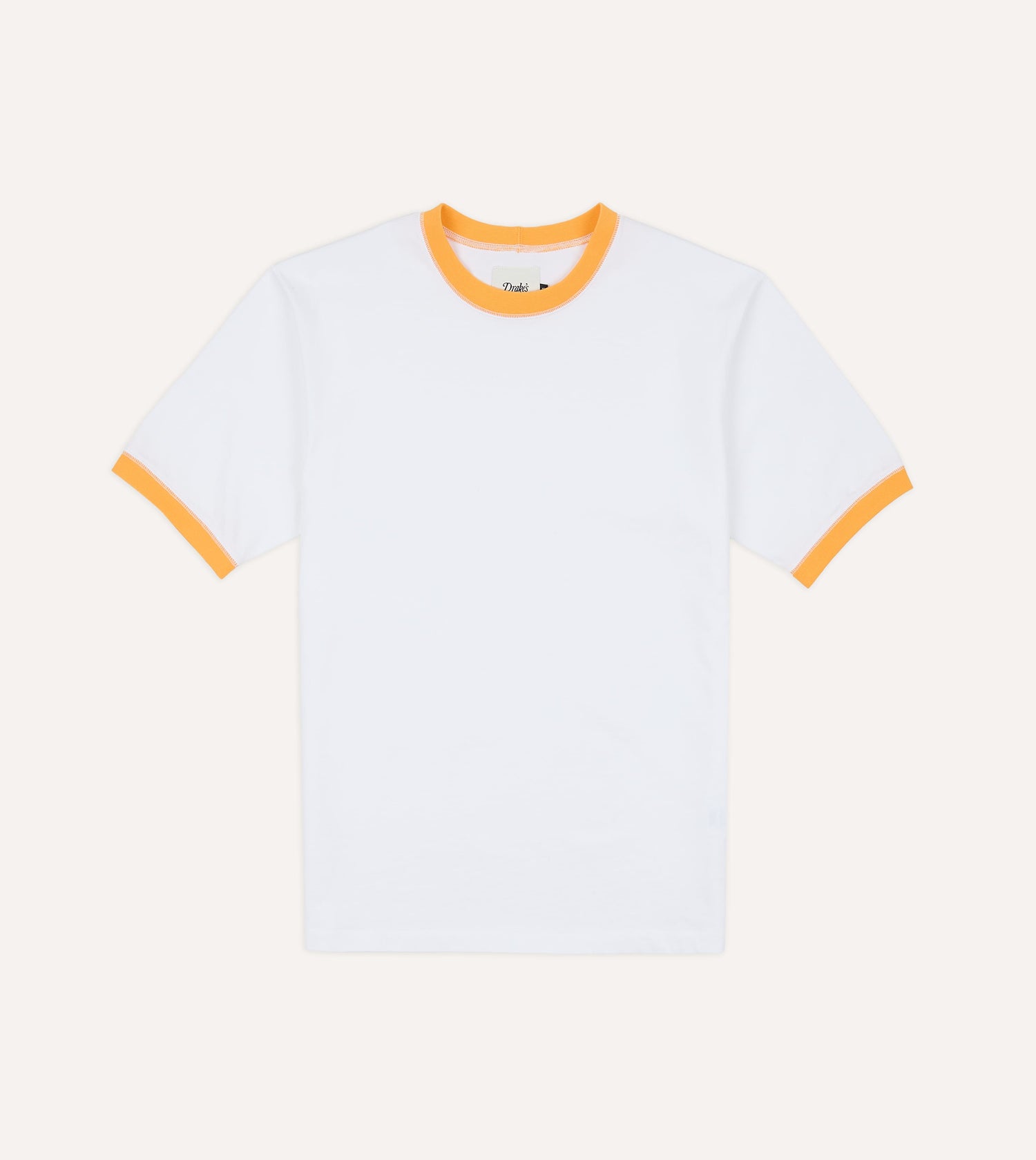 White and Yellow Tipped Ringer T-Shirt