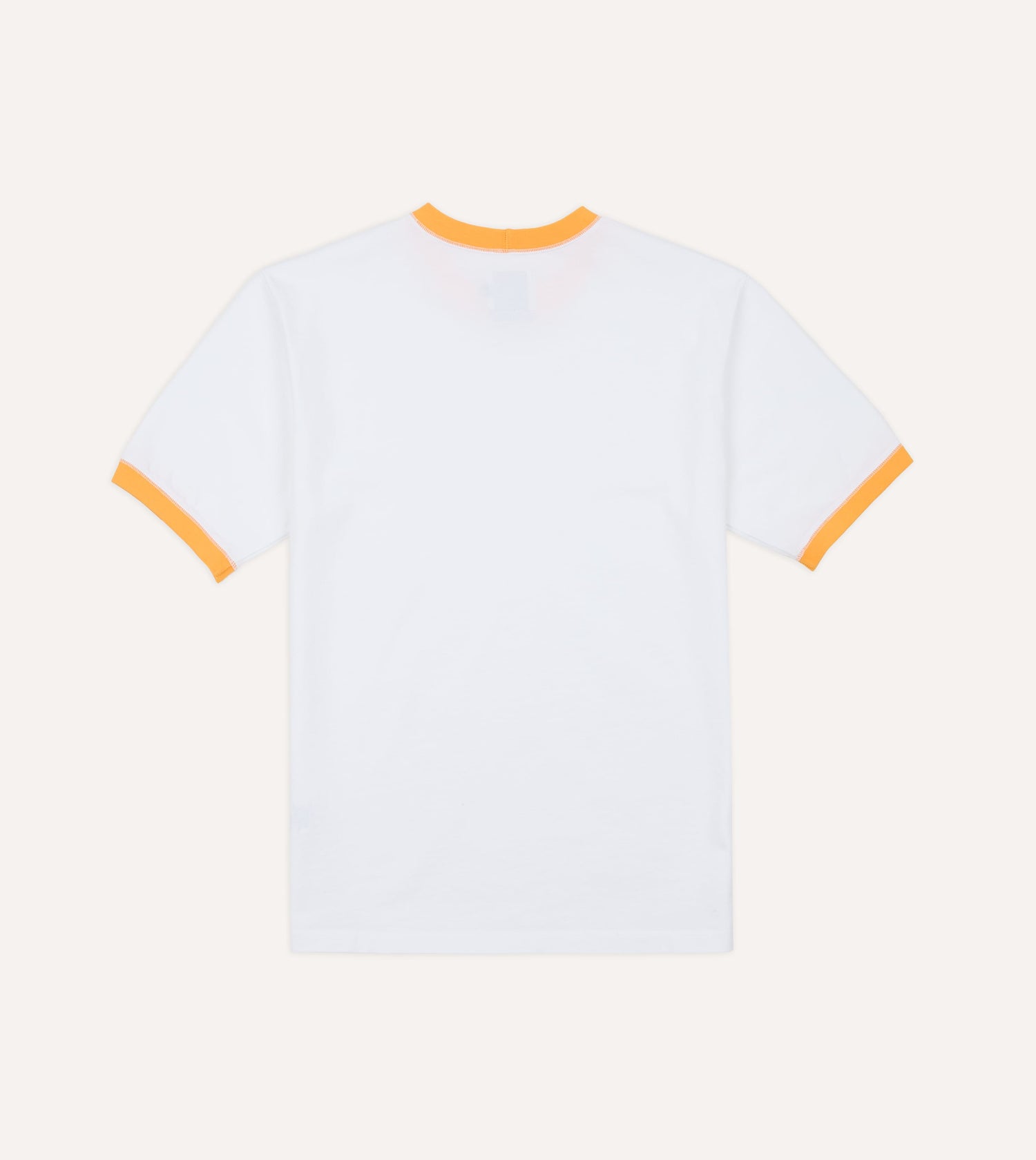 White and Yellow Tipped Ringer T-Shirt