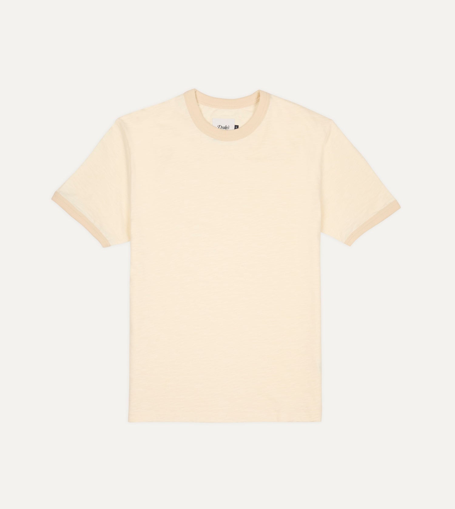 Ecru Tonal Ringer T-Shirt