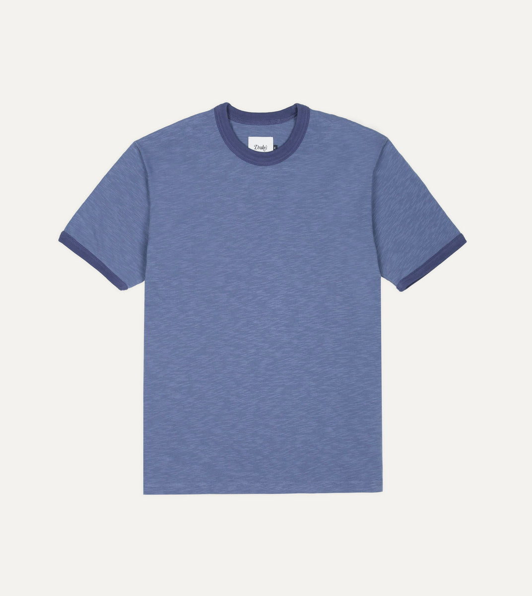 Indigo Tonal Ringer T-Shirt – Drakes