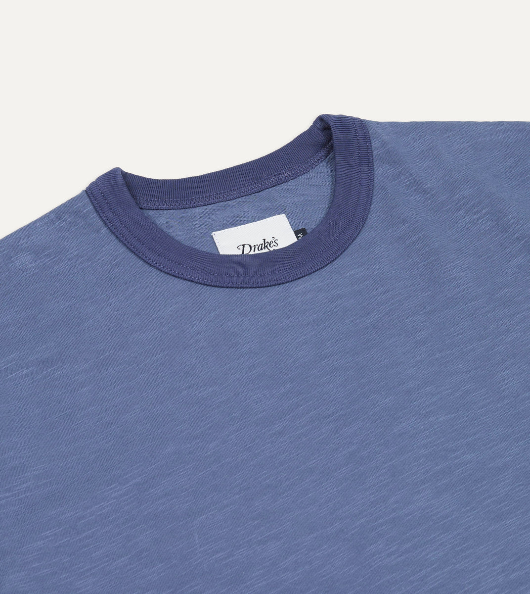 Indigo Tonal Ringer T-Shirt – Drakes