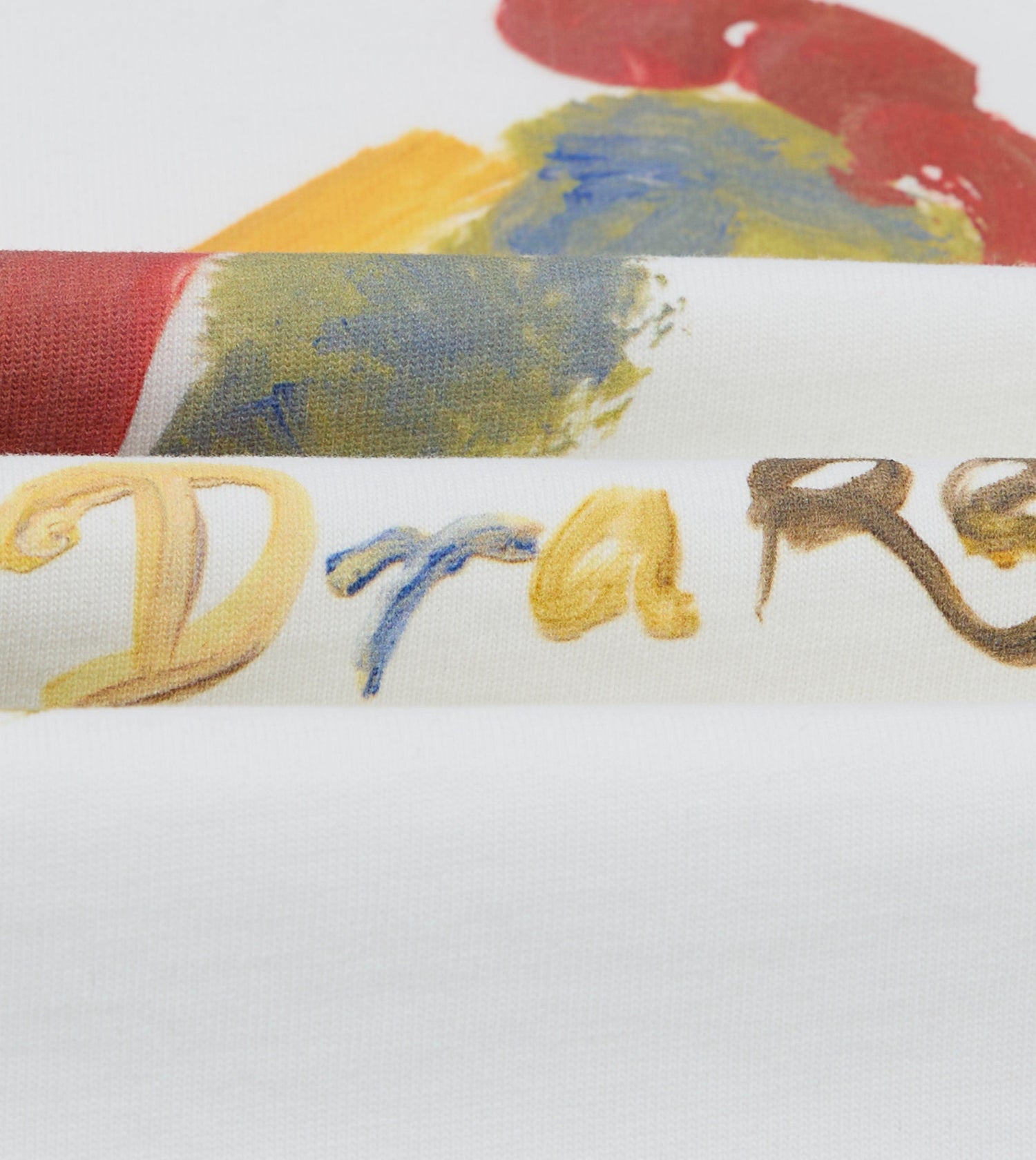 White 'Cockerel' Print Short-Sleeve Hiking T-Shirt