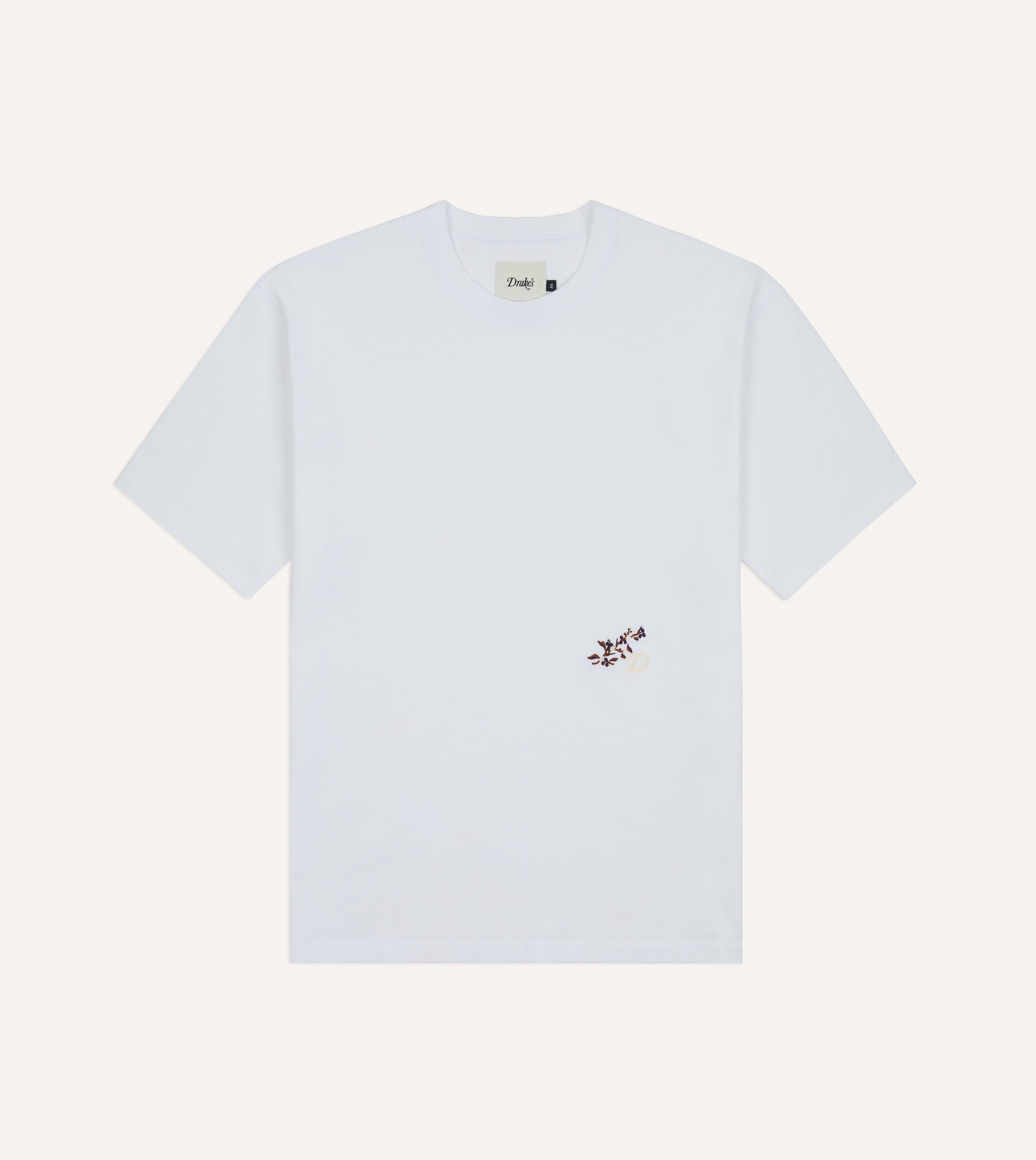 White 'Blackthorn' Embroidered Short-Sleeve Hiking T-Shirt – Drakes