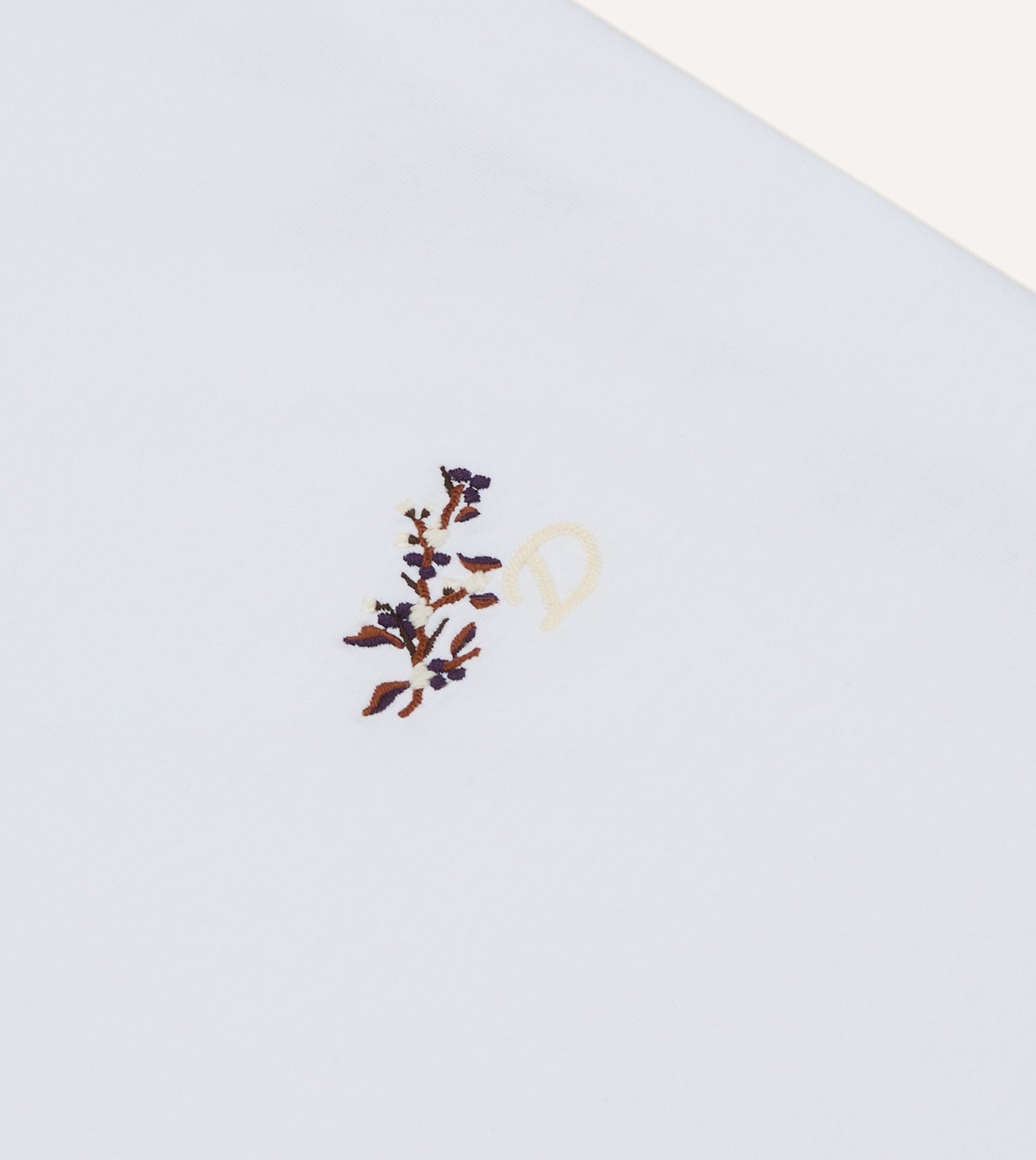 White 'Blackthorn' Embroidered Short-Sleeve Hiking T-Shirt