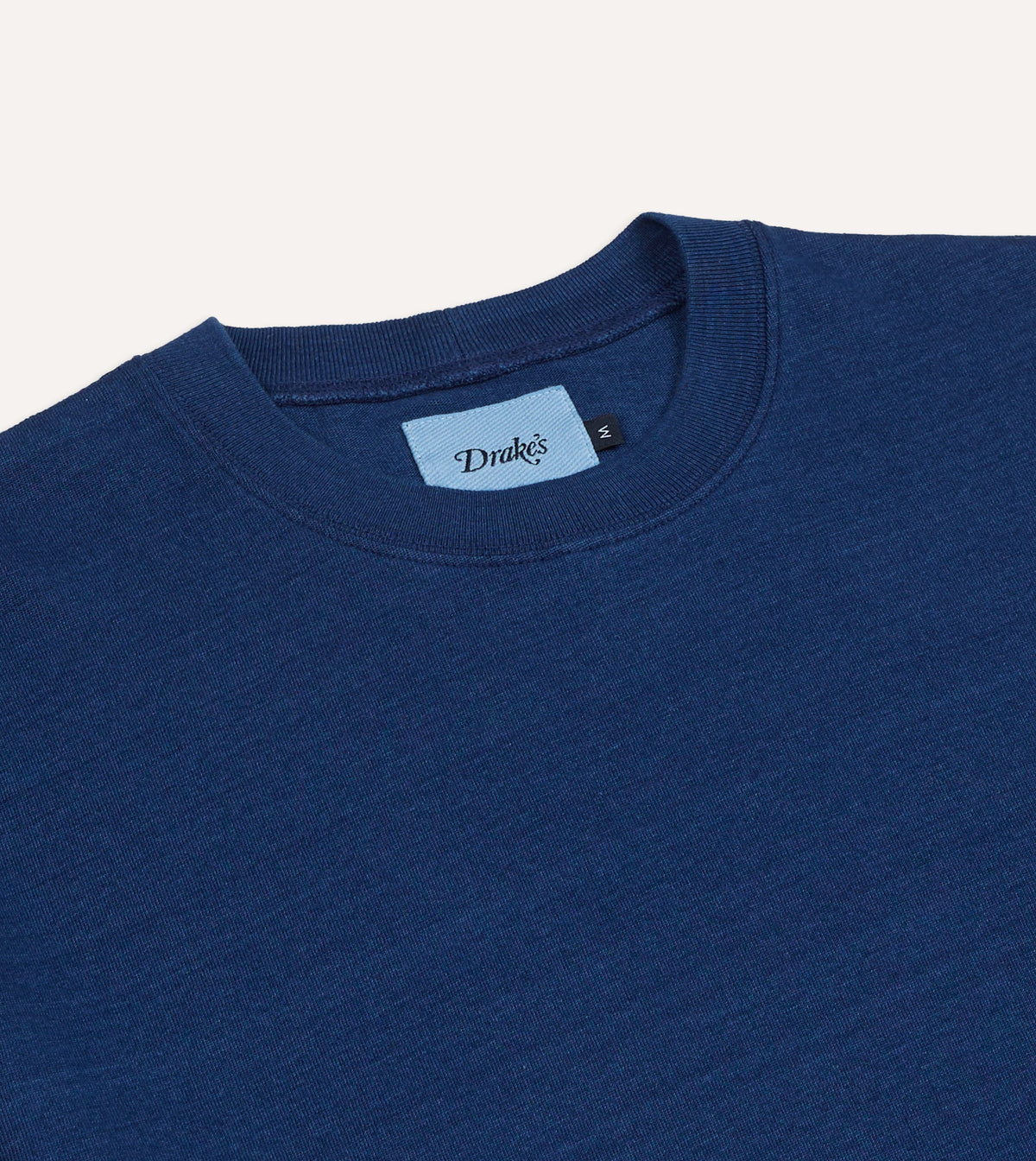 Indigo Dyed Cotton Crew Neck Hiking T-Shirt