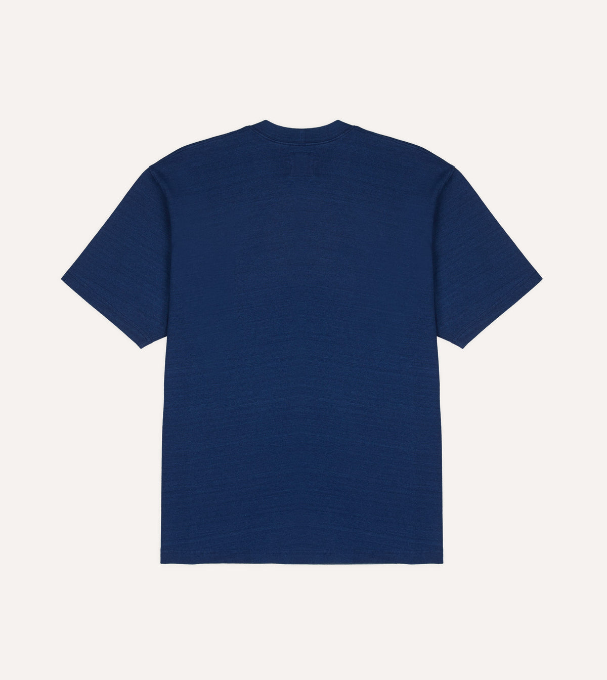 Indigo Dyed Cotton Crew Neck Hiking T-Shirt