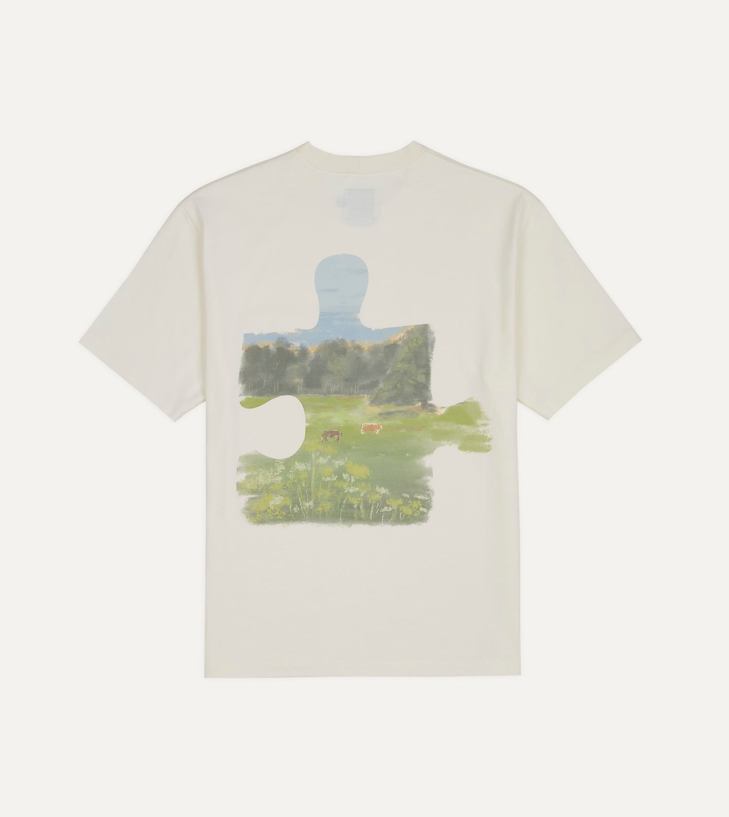 Antique White 'Puzzle' Print Short-Sleeve Hiking T-Shirt