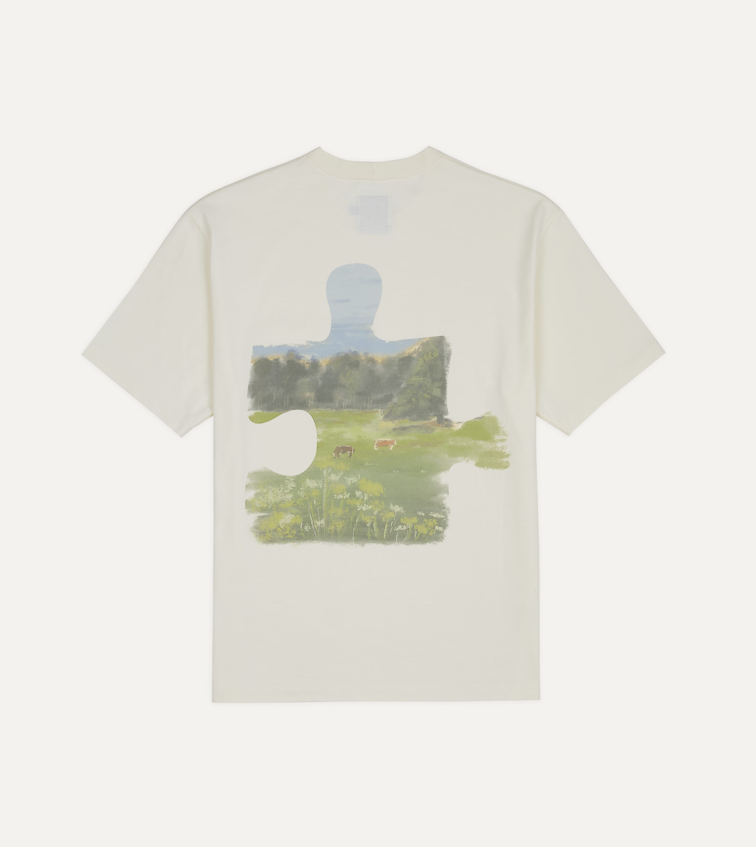 Antique White 'Puzzle' Print Short-Sleeve Hiking T-Shirt