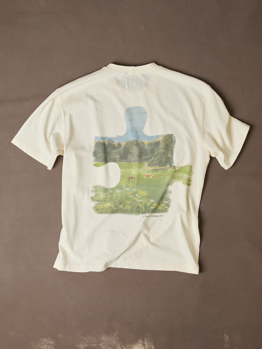 Antique White 'Puzzle' Print Short-Sleeve Hiking T-Shirt