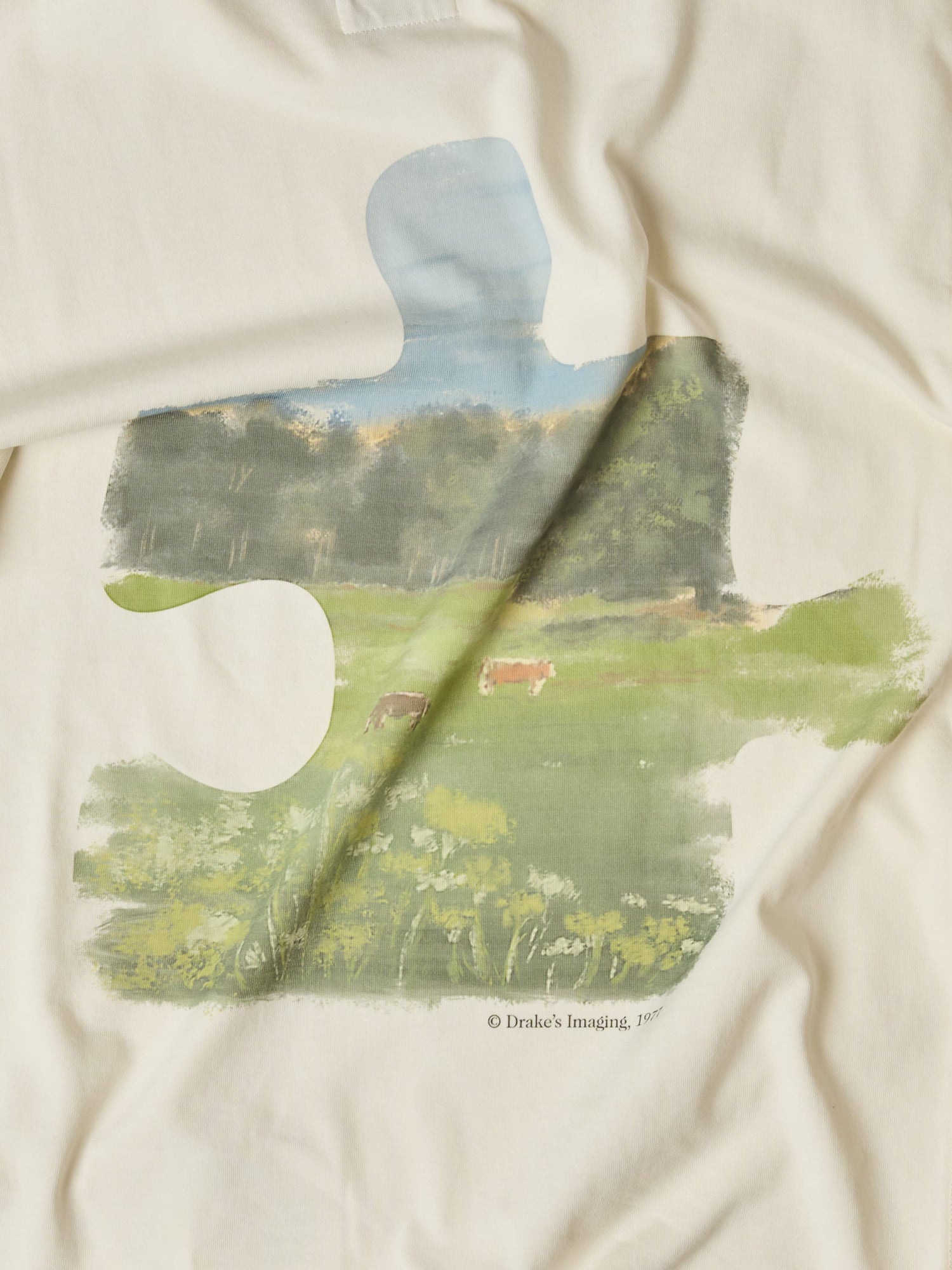 Antique White 'Puzzle' Print Short-Sleeve Hiking T-Shirt