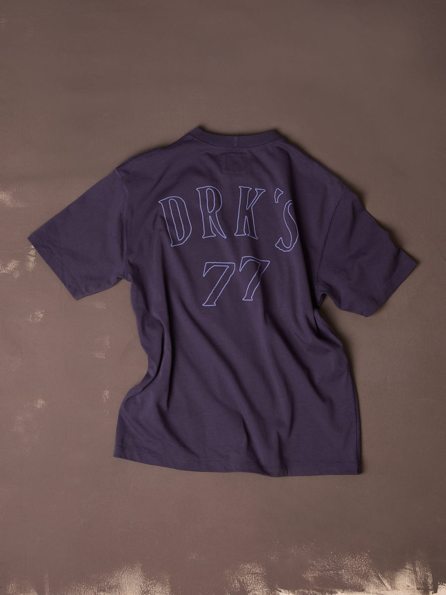 Purple '77' Print Short-Sleeve Hiking T-Shirt
