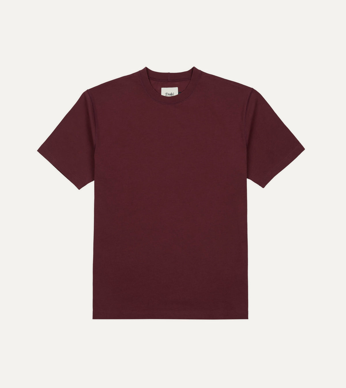 Burgundy 'O'Clock' Print Short-Sleeve Hiking T-Shirt
