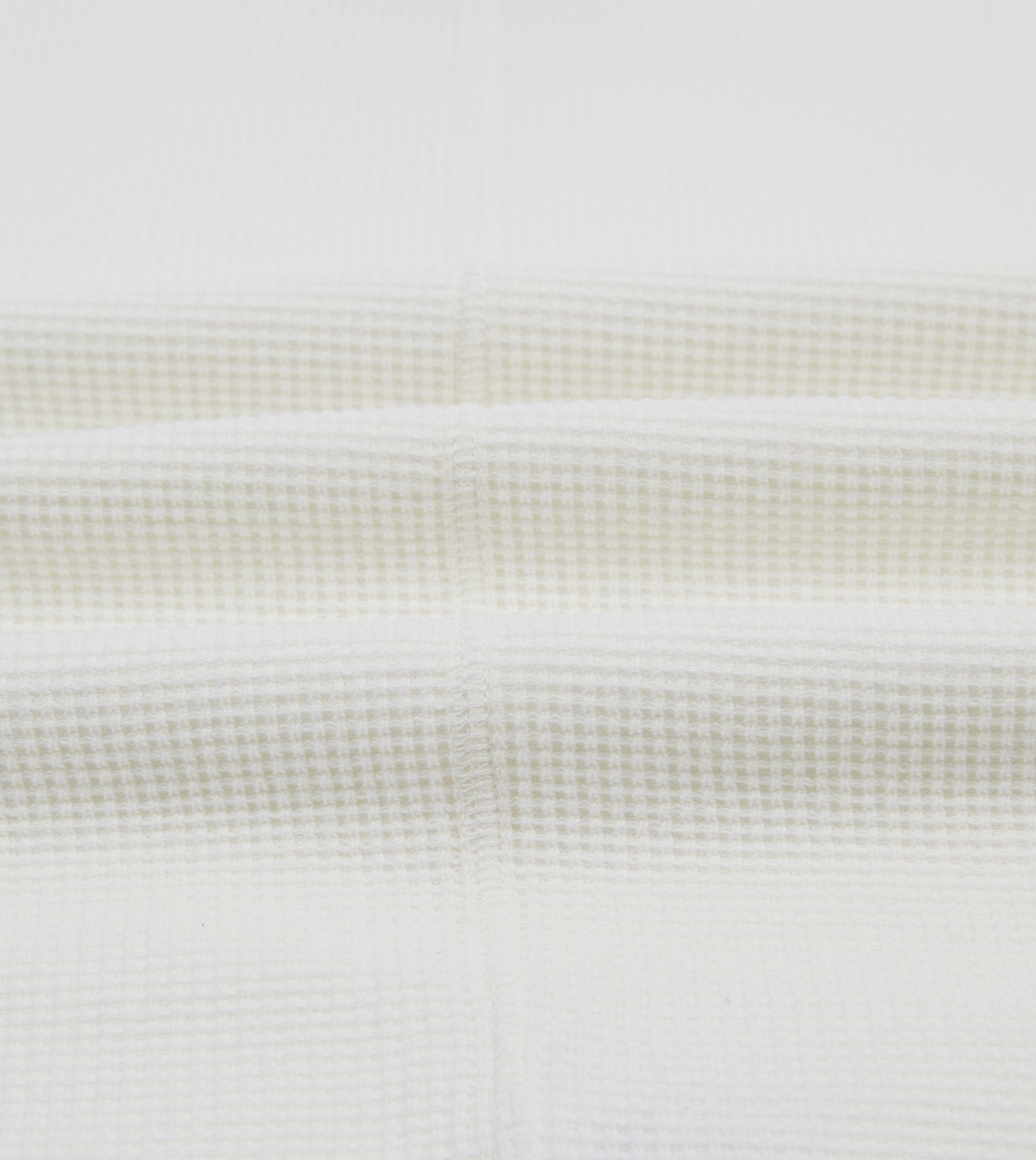 White Waffle Knit Long-Sleeve Hiking T-Shirt