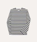 Ecru and Navy Breton Long Sleeve T-Shirt