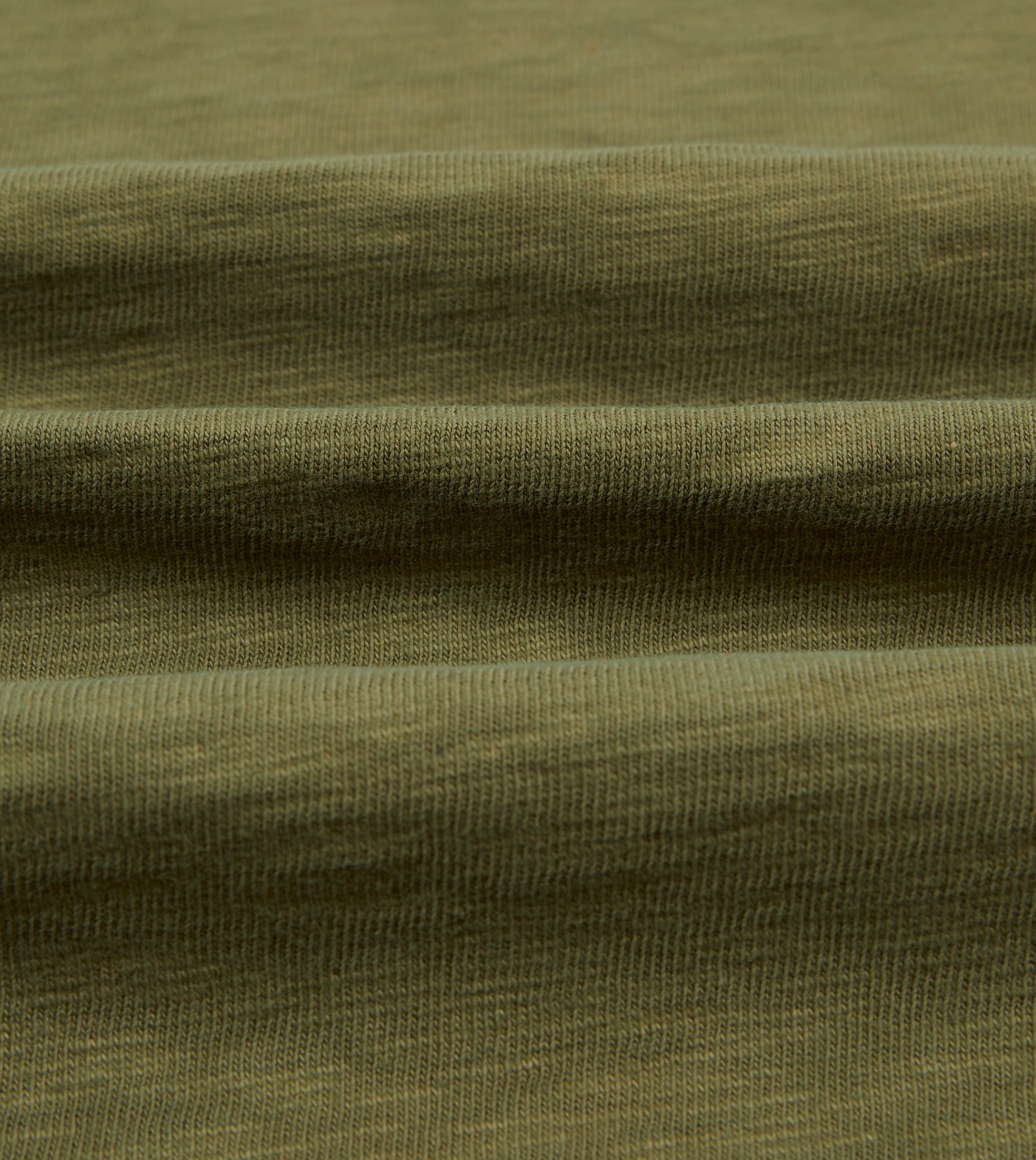 Khaki Cotton Long-Sleeve Roll Neck Hiking T-Shirt