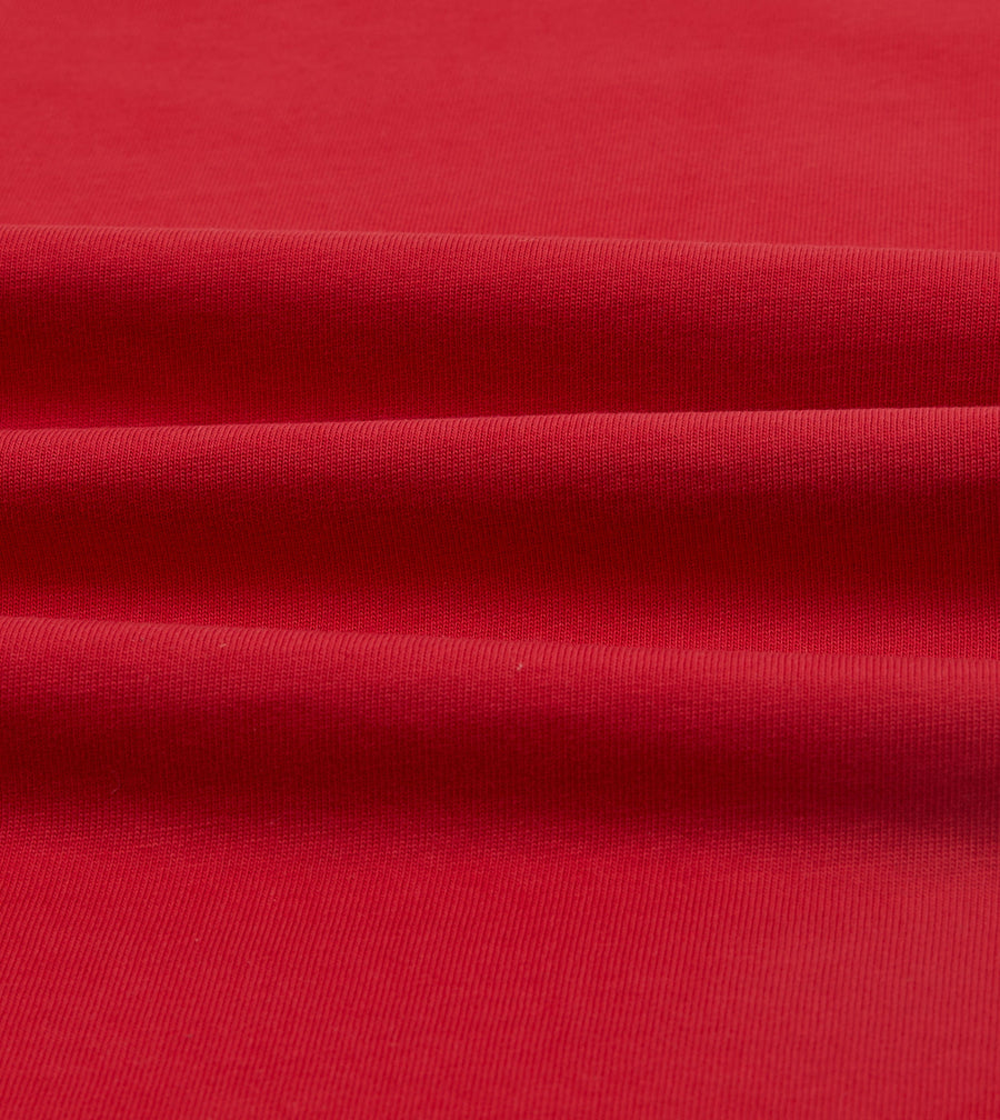Red and Ecru Long Sleeve Raglan T-Shirt