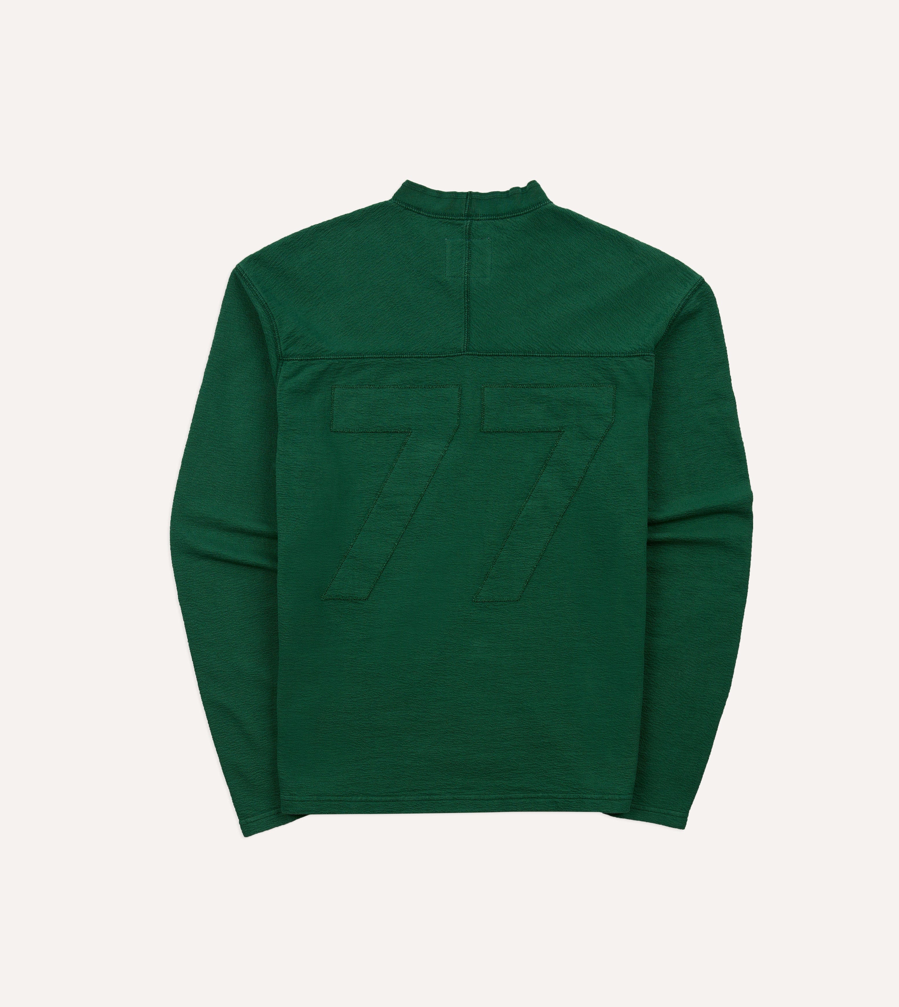 Green ’77’ Appliqué Panelled Cotton Training T-Shirt