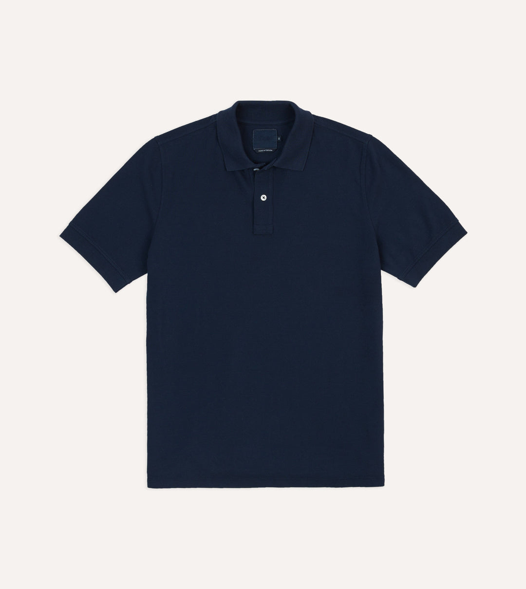 Navy Blue Fine Pique Polo Shirt