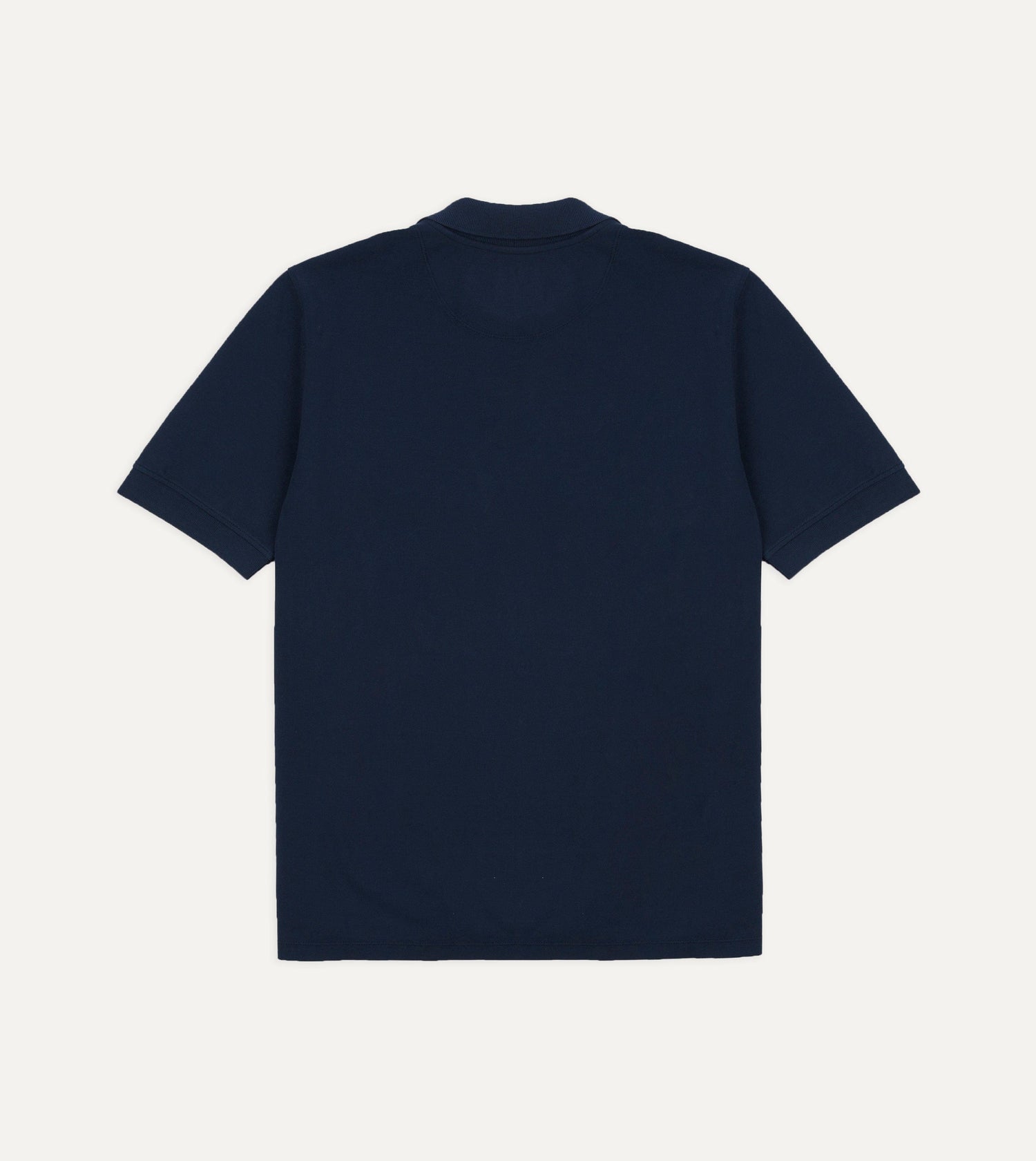 Dark Navy Piqué Cotton Polo Shirt