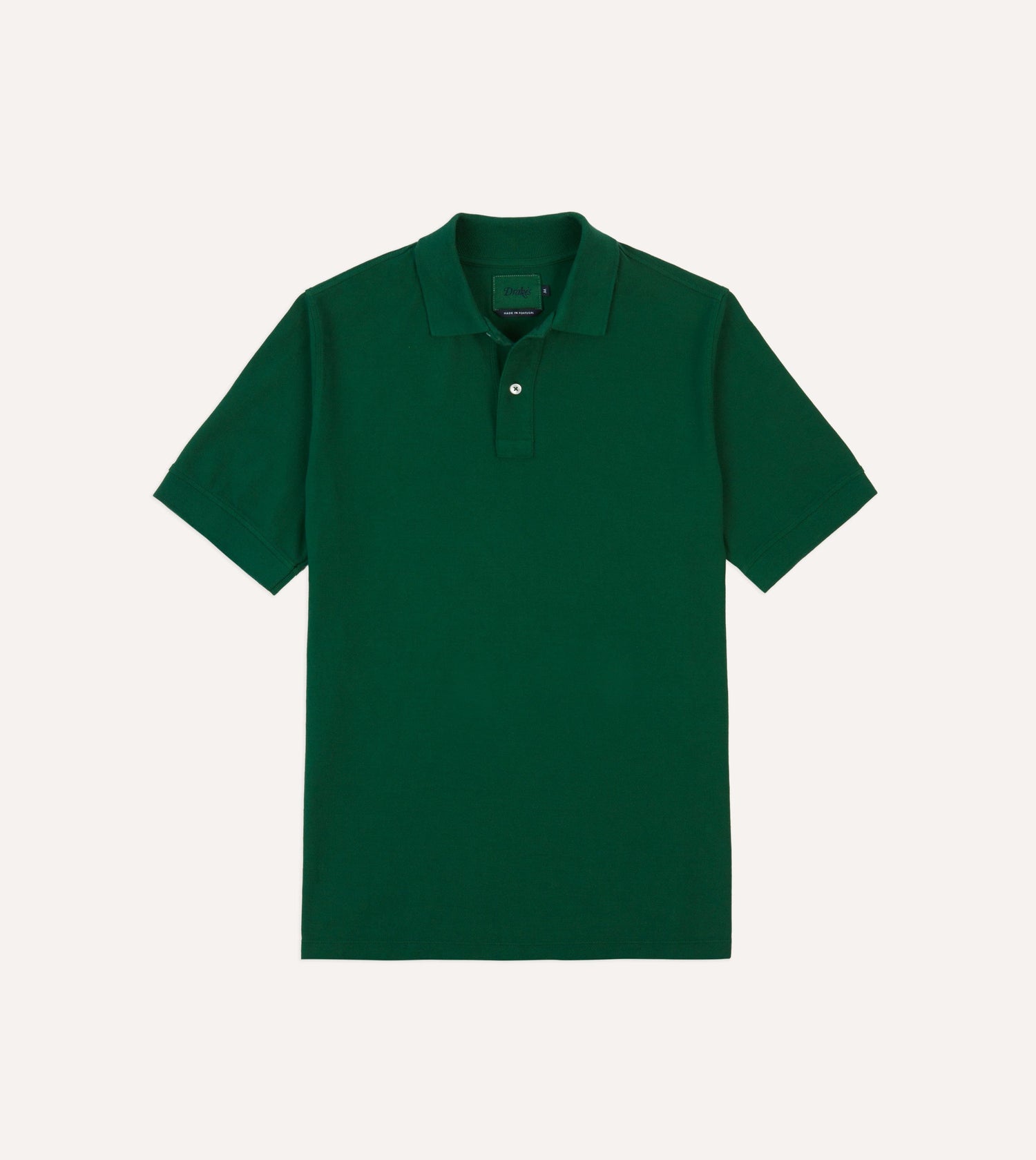 Green Piqué Cotton Polo Shirt