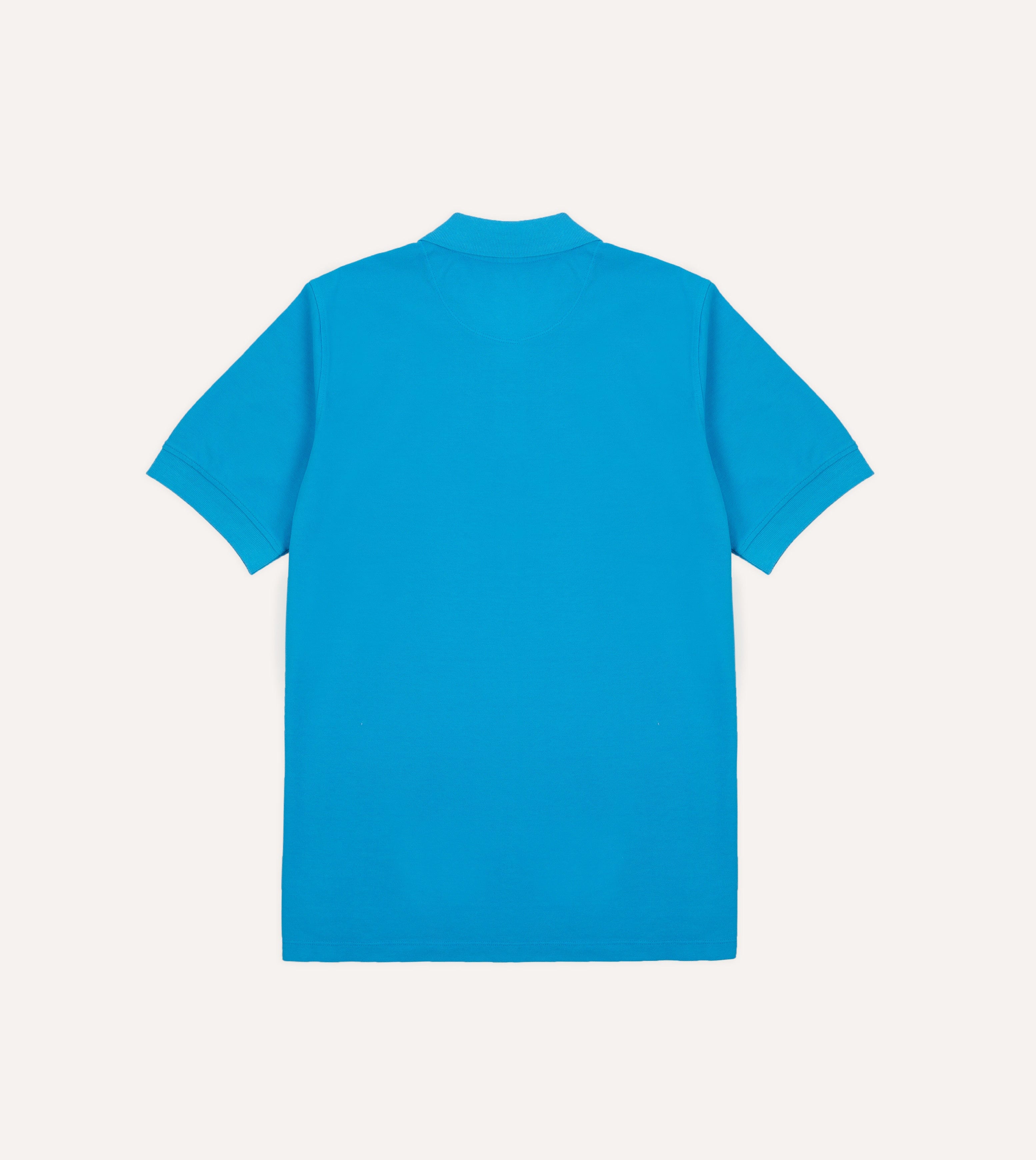 Sky Blue Piqué Cotton Polo Shirt