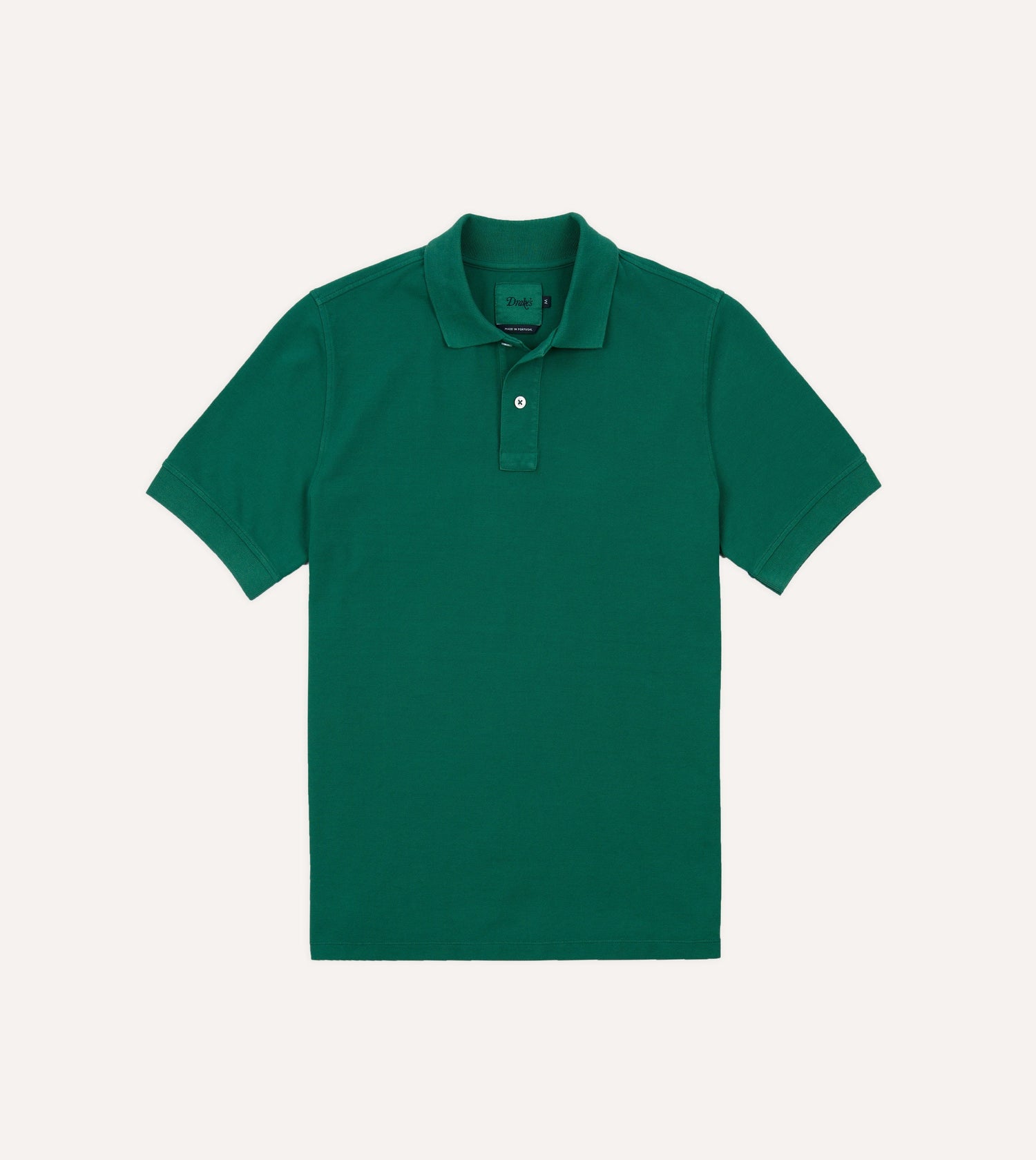 Green Piqué Cotton Polo Shirt