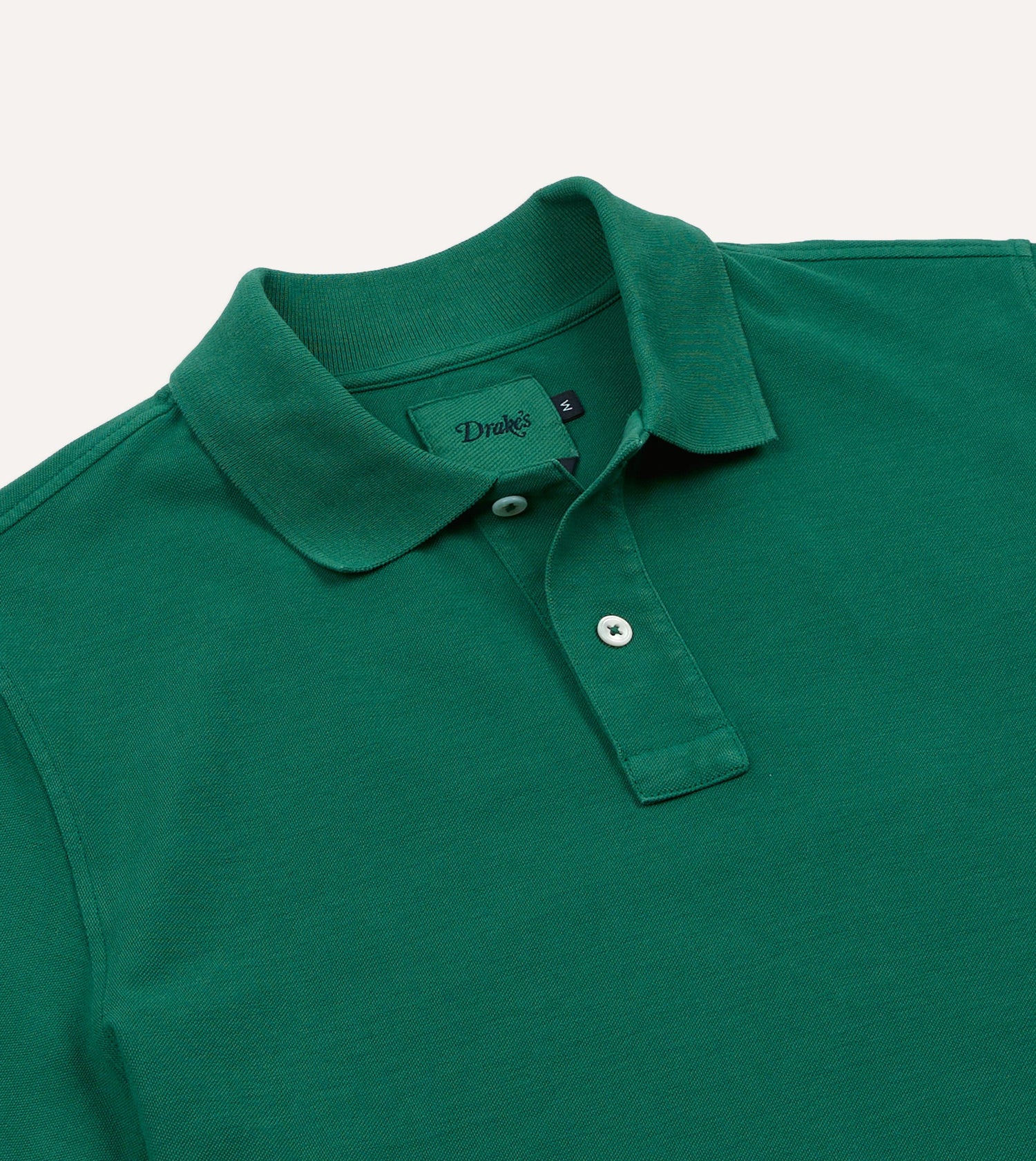 Green Piqué Cotton Polo Shirt