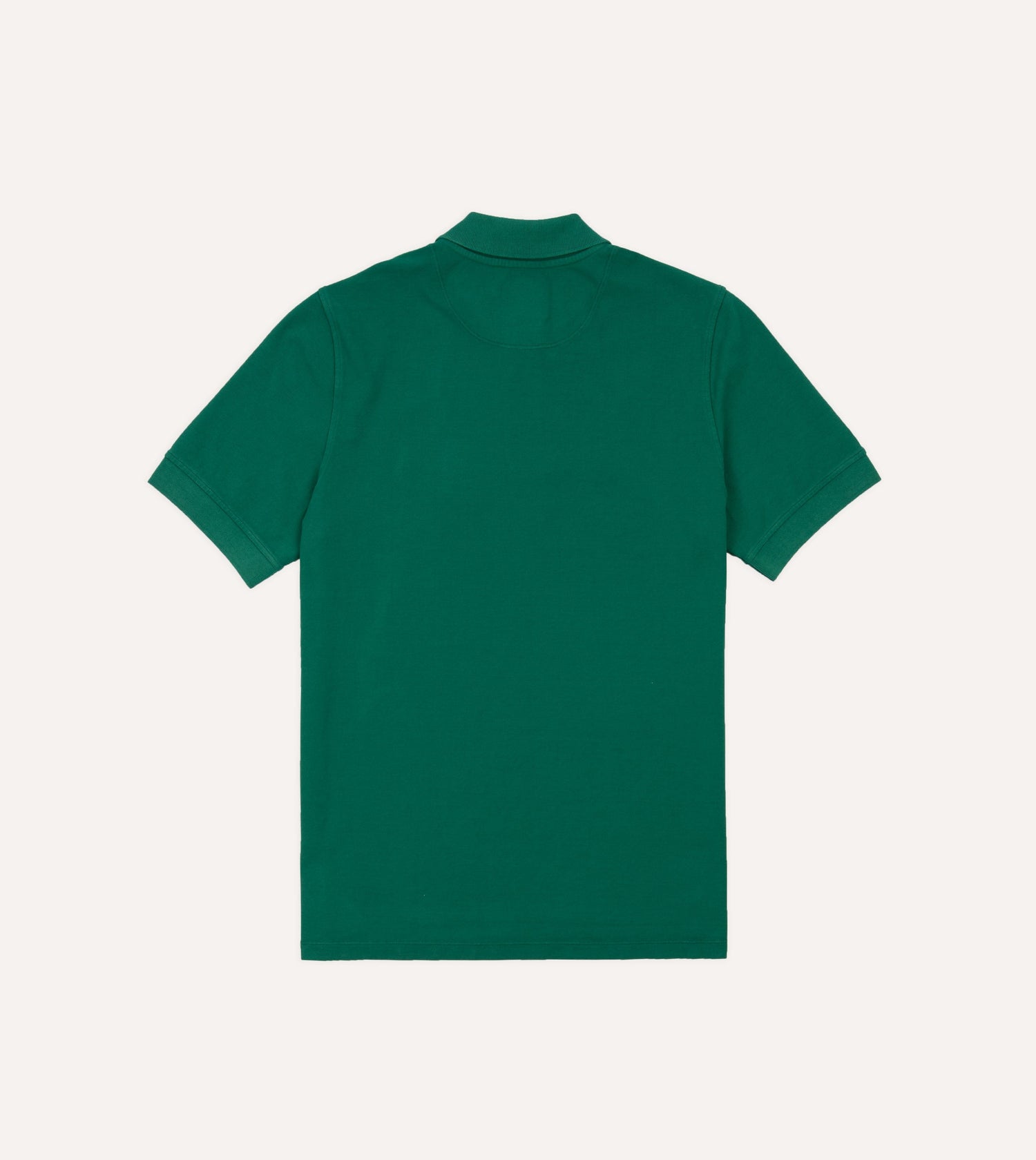 Green Piqué Cotton Polo Shirt