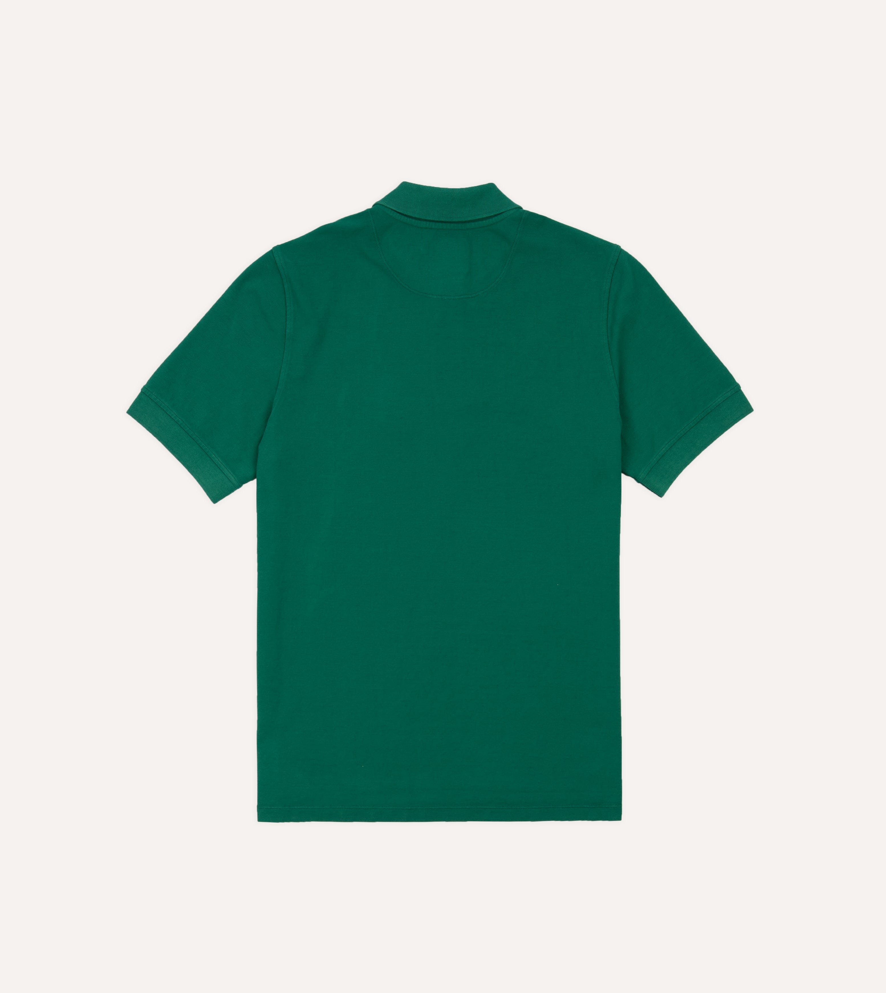 Green Piqué Cotton Polo Shirt