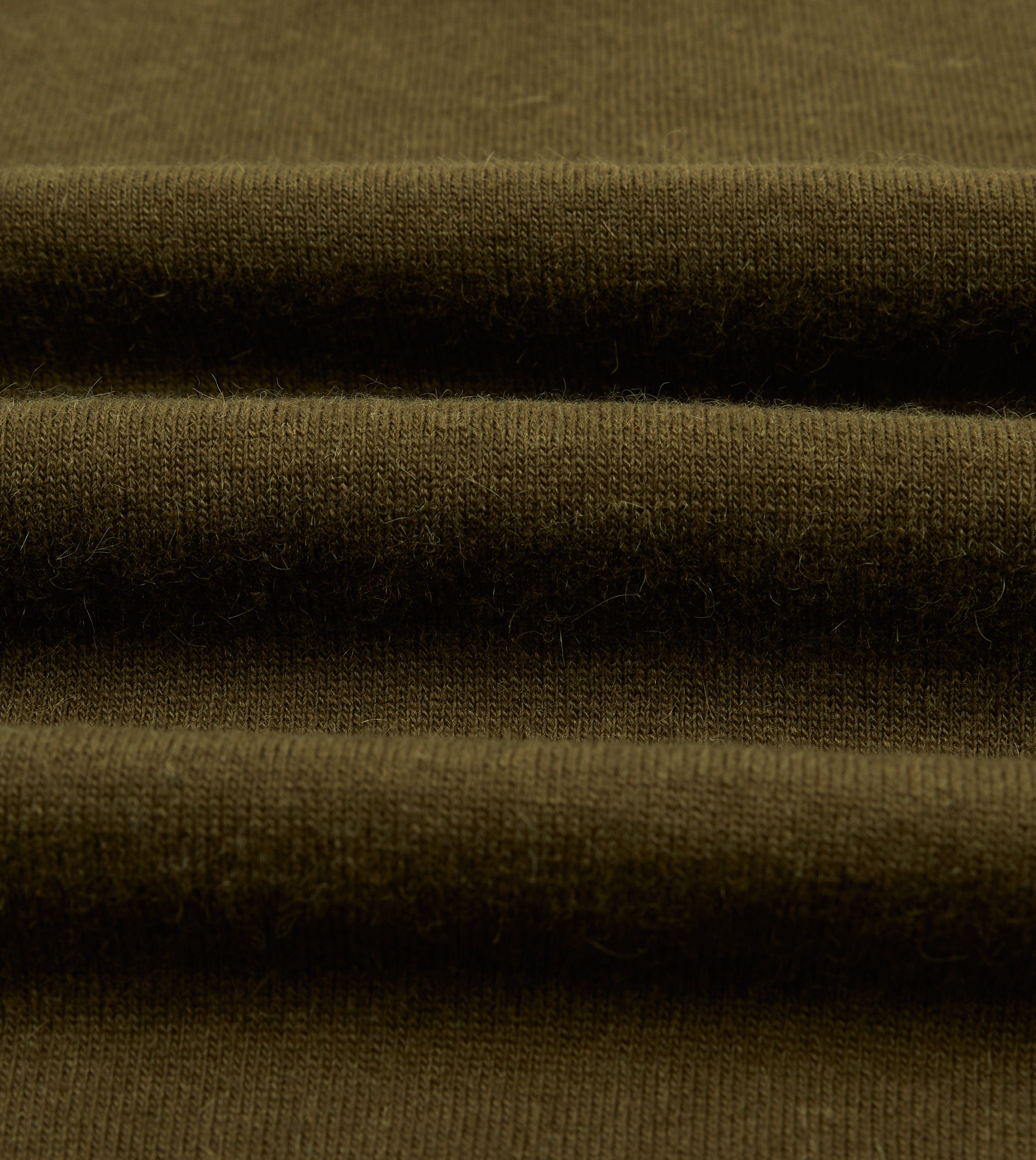 Olive Alpaca Wool Knitted Polo